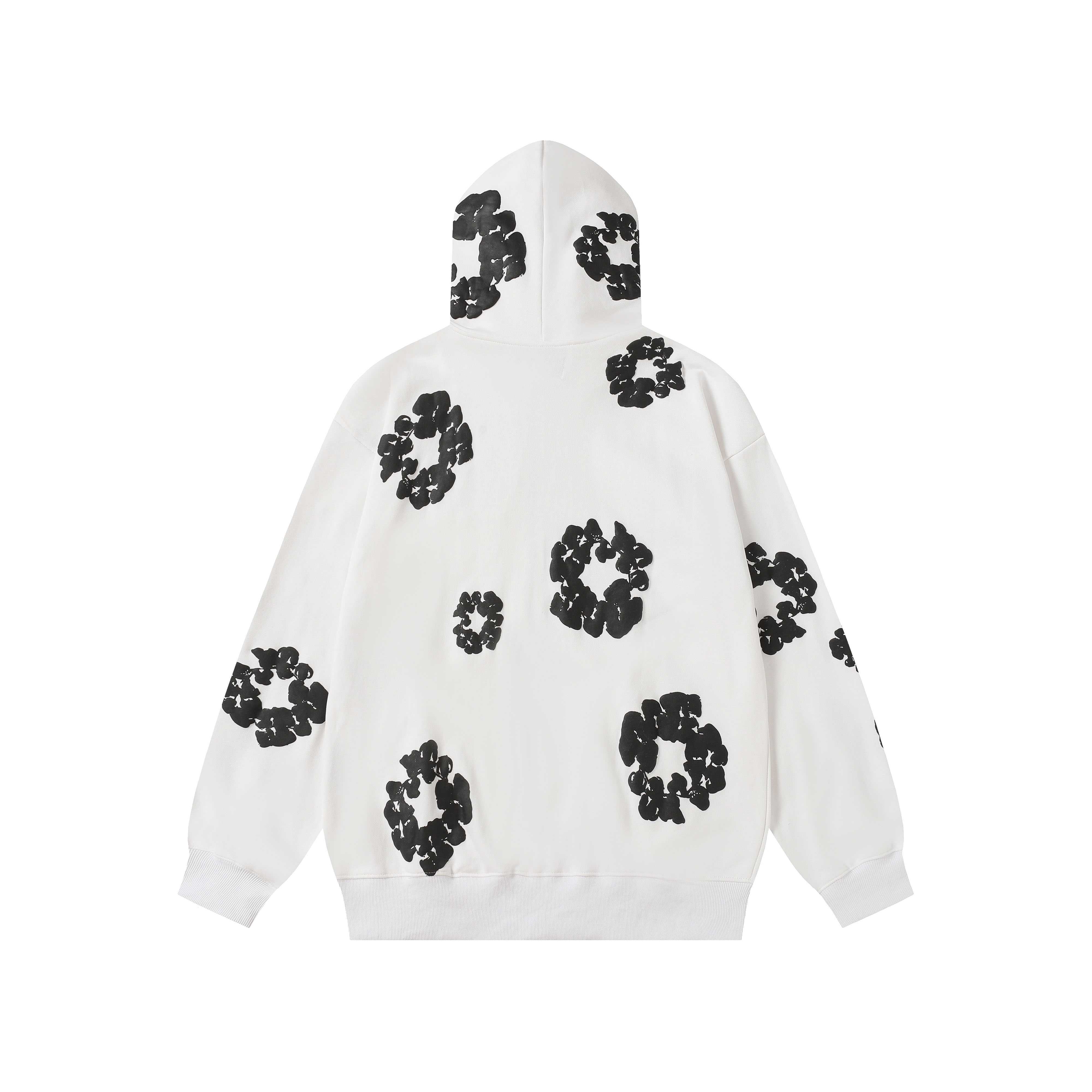Denim Tears Cotton Wreath Zip Hoodie White - EUR FASHION