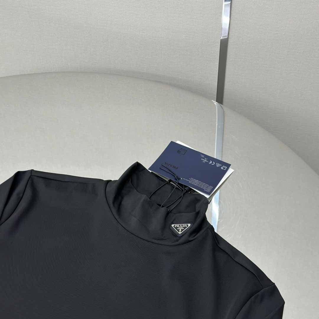 Prada Technical Jersey Mock Turtleneck - EUR FASHION