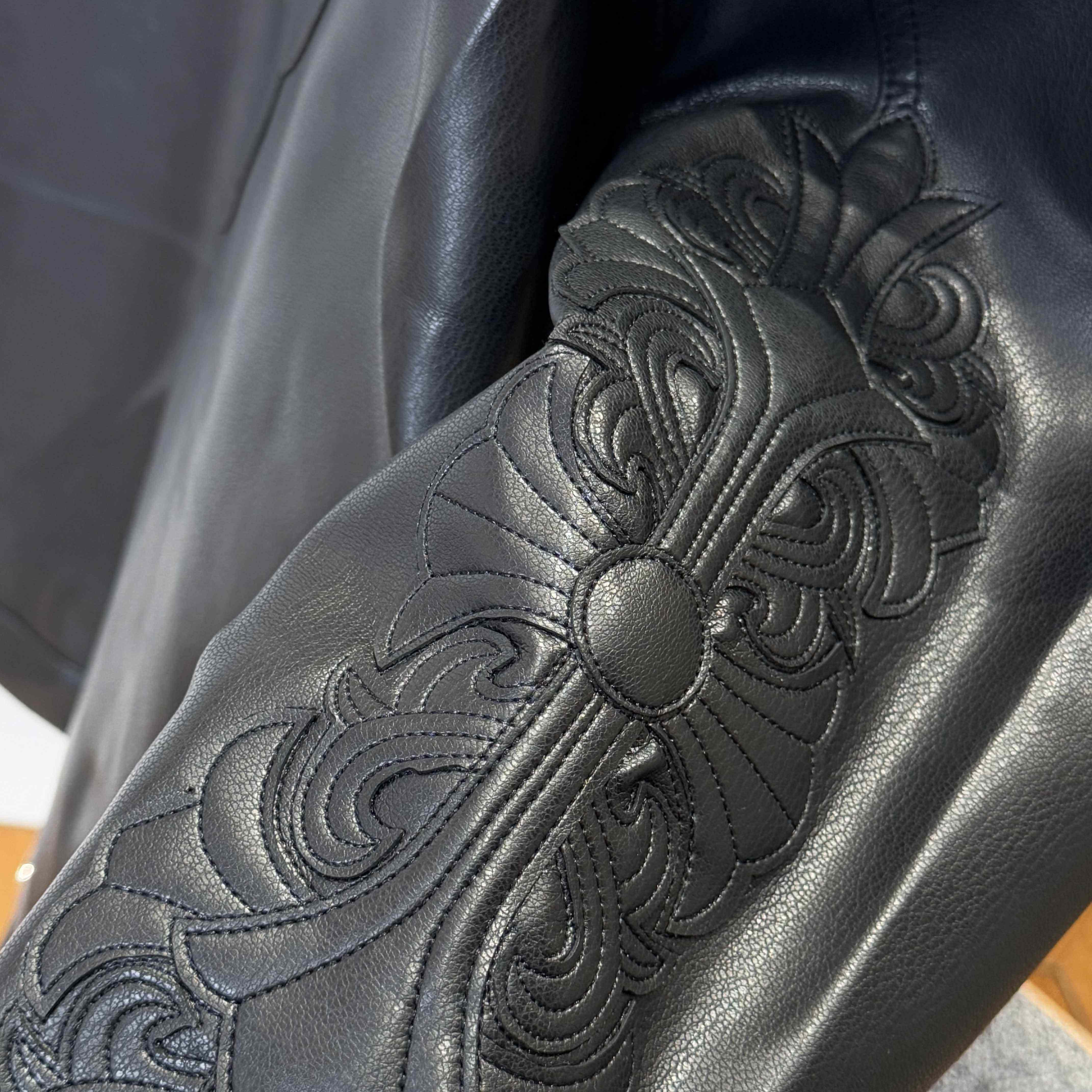Chrome Hearts Leather Jacket - EUR FASHION