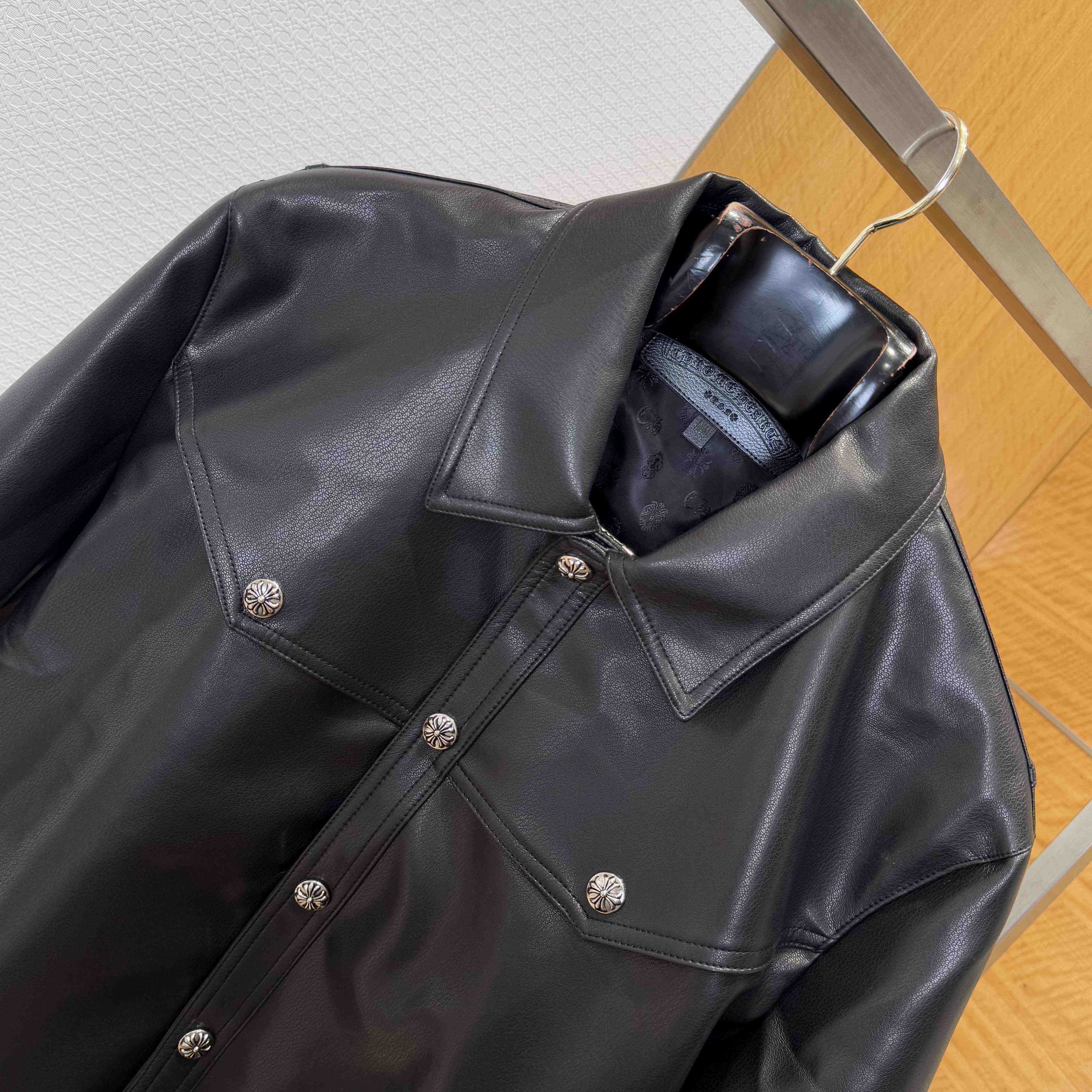 Chrome Hearts Leather Jacket - EUR FASHION