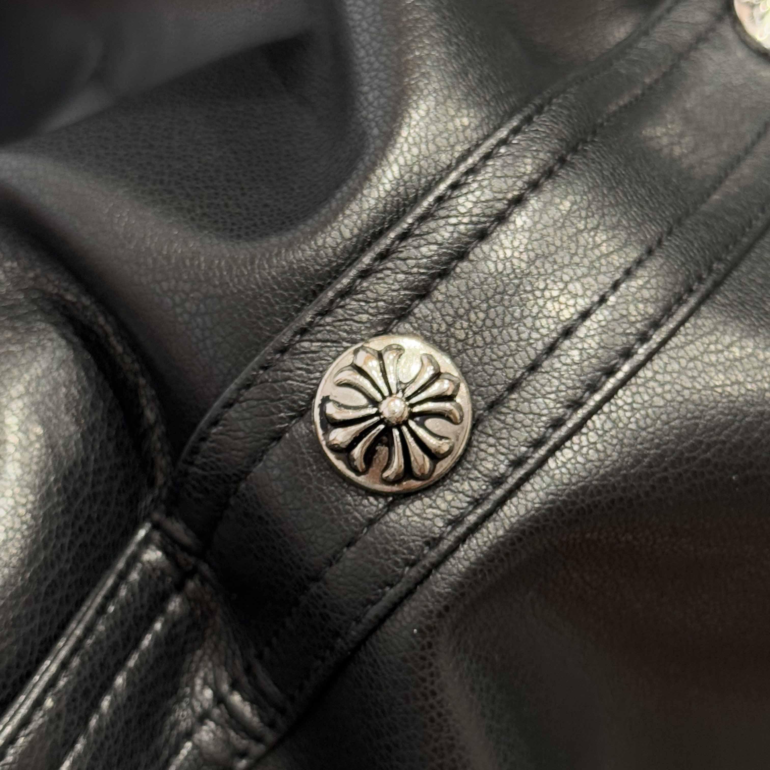 Chrome Hearts Leather Jacket - EUR FASHION