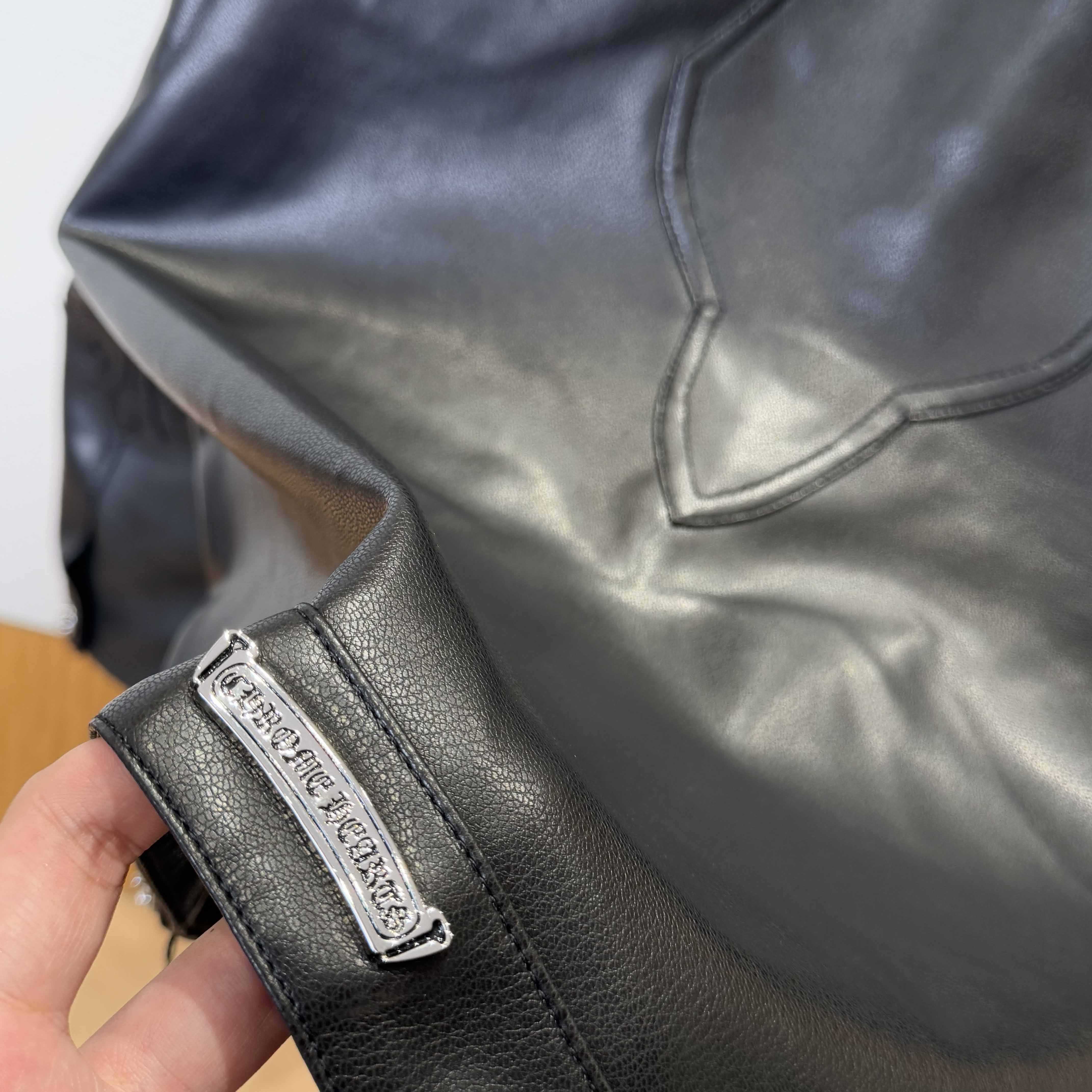 Chrome Hearts Leather Jacket - EUR FASHION