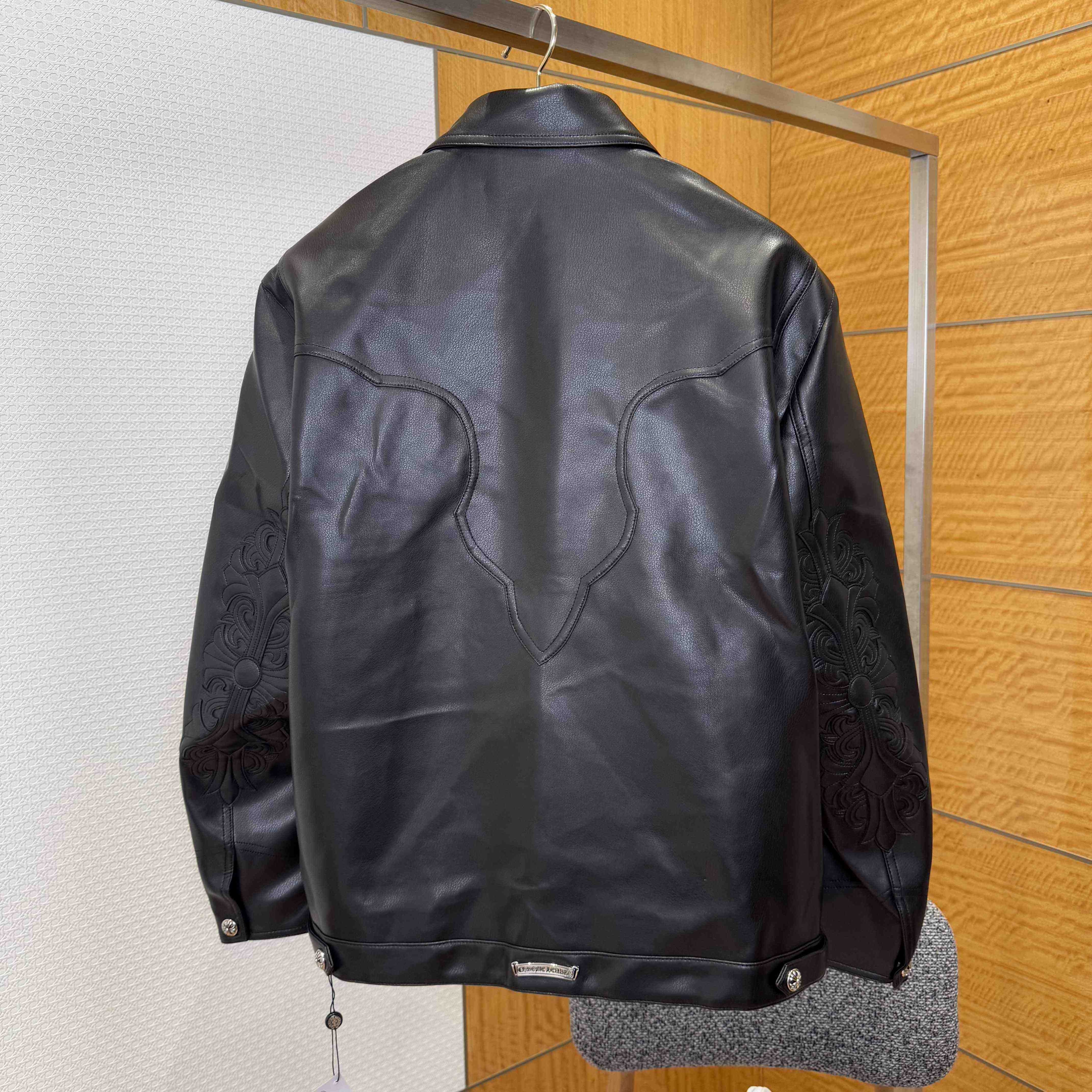 Chrome Hearts Leather Jacket - EUR FASHION