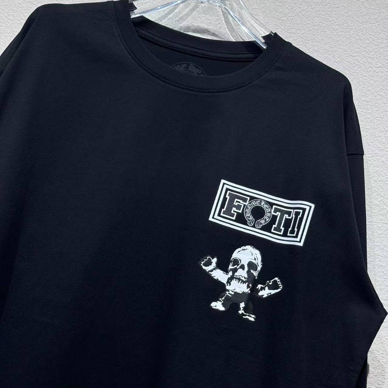 Chrome Hearts Foti Multi Teeter Harris Logo Long Sleeve Tee Shirt Black - EUR FASHION