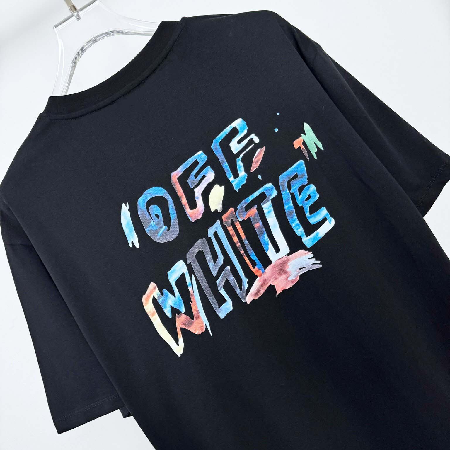 Off-White Boys Watercolour T-Shirt In Black - EUR FASHION