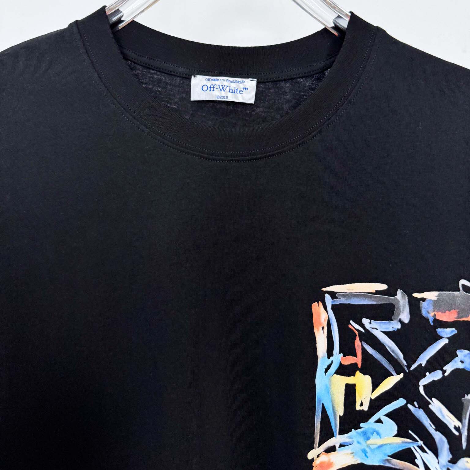 Off-White Boys Watercolour T-Shirt In Black - EUR FASHION