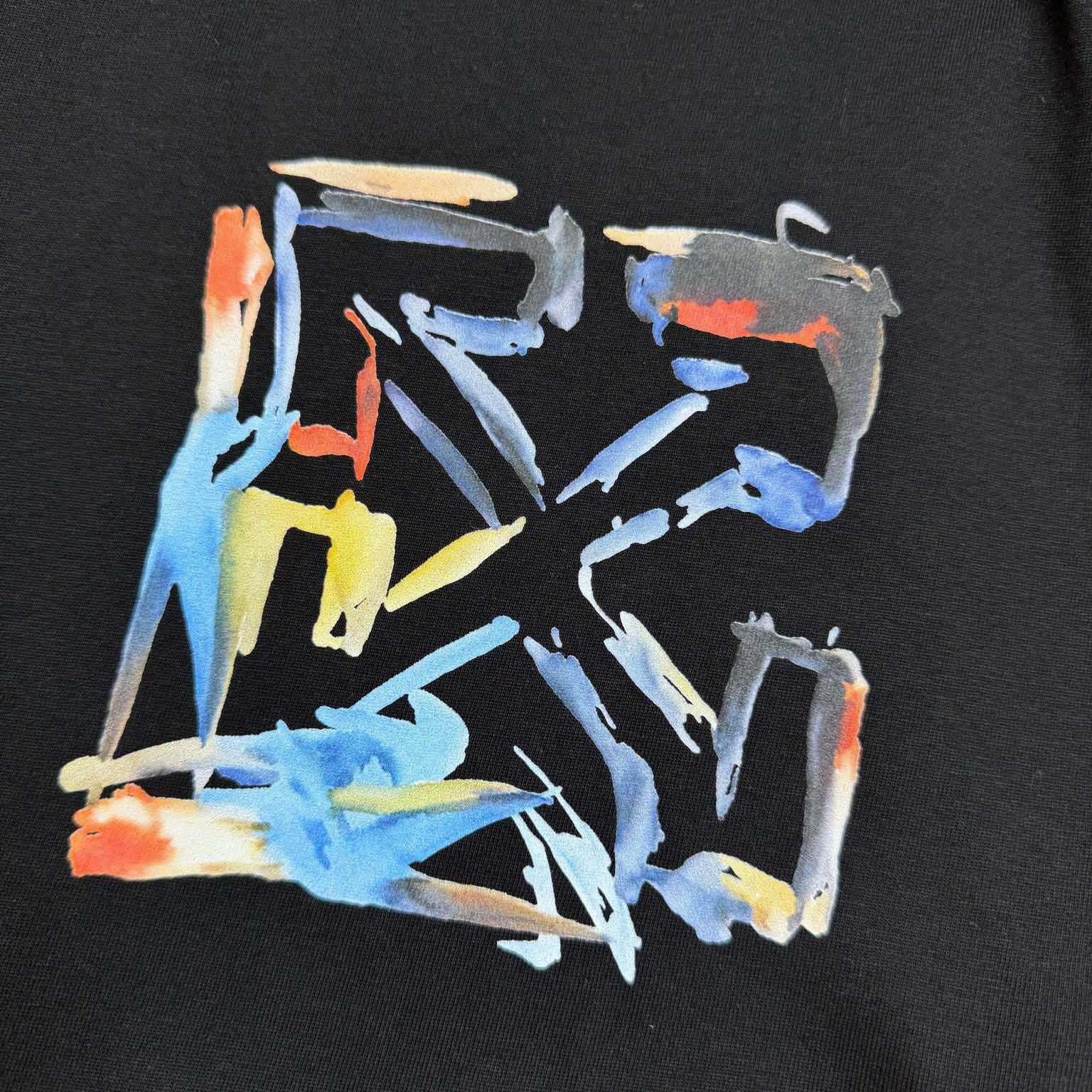 Off-White Boys Watercolour T-Shirt In Black - EUR FASHION