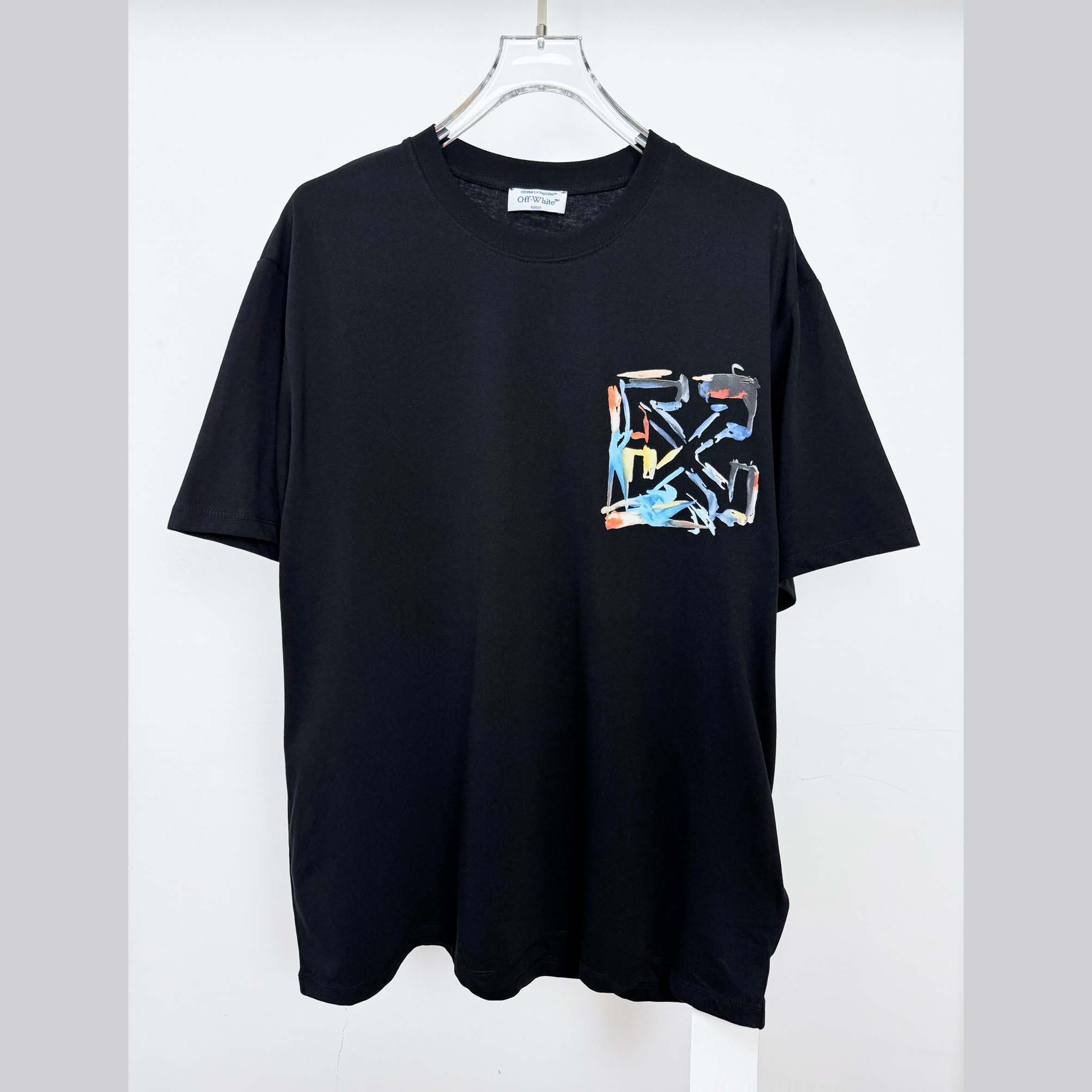 Off-White Boys Watercolour T-Shirt In Black - EUR FASHION