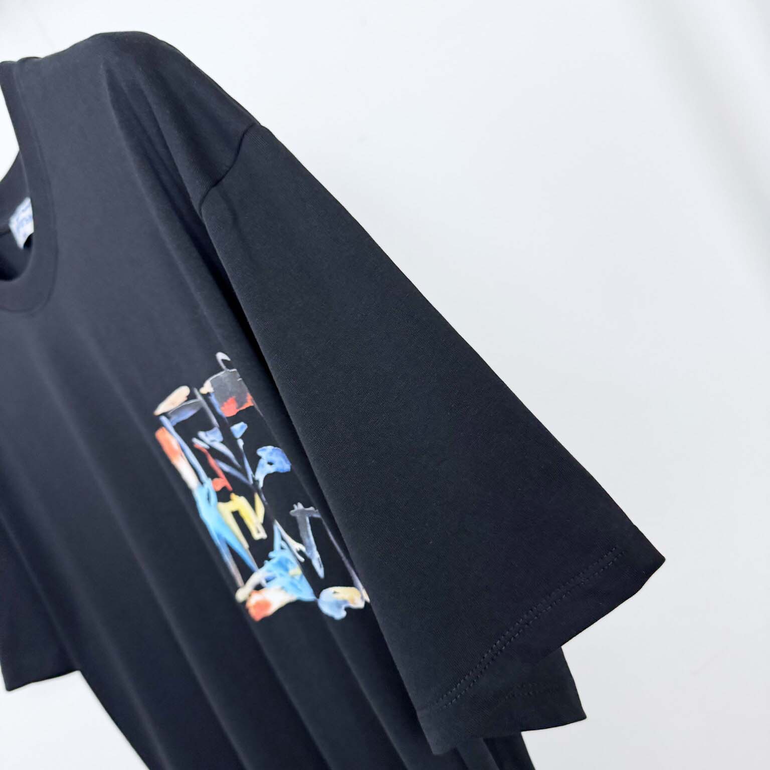 Off-White Boys Watercolour T-Shirt In Black - EUR FASHION