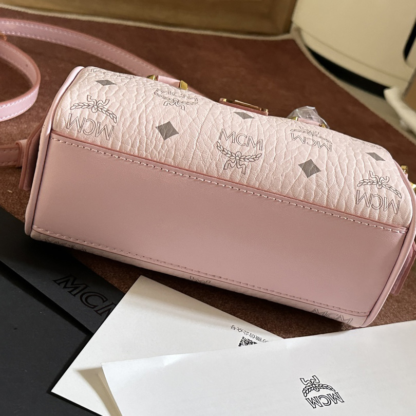 MCM Ella Boston Bag In Visetos  （18x10x8cm） - EUR FASHION