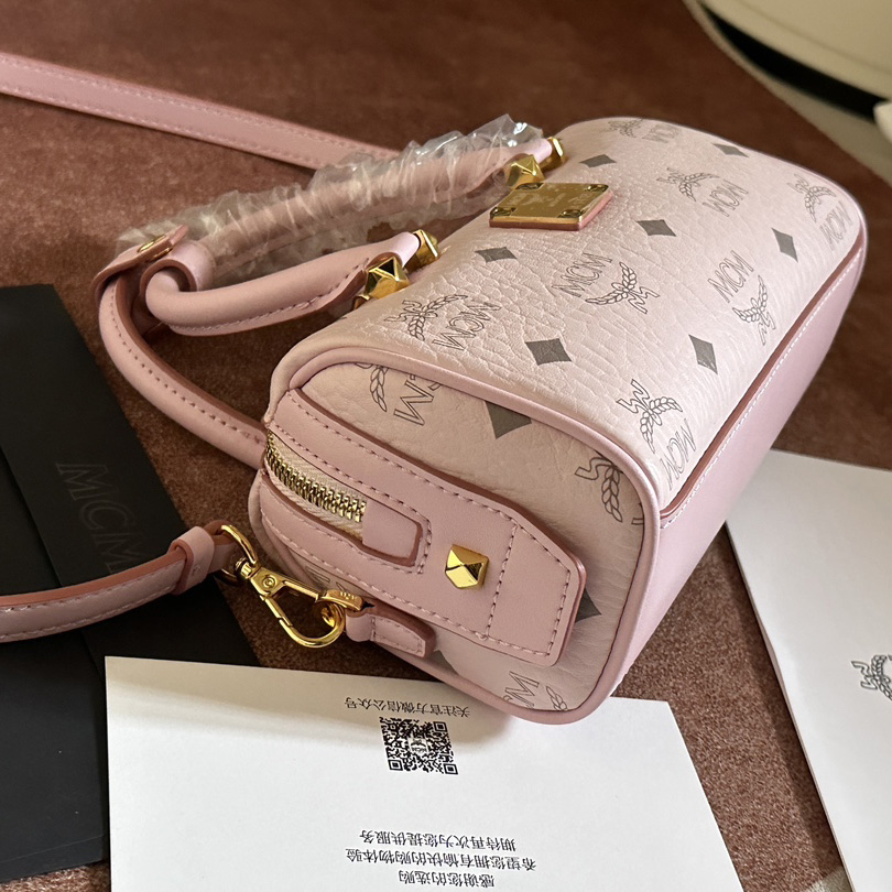 MCM Ella Boston Bag In Visetos  （18x10x8cm） - EUR FASHION