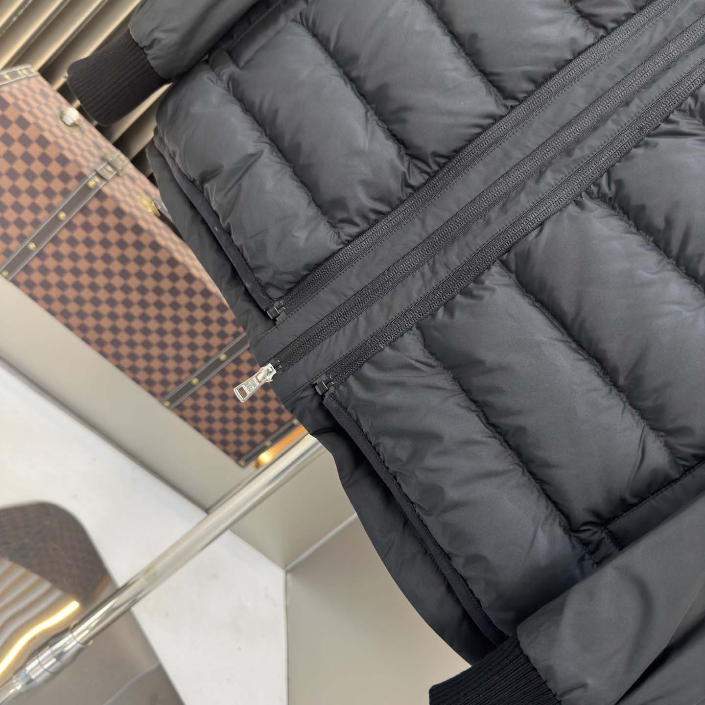 Moncler Black Verney 3-in-1 Short Jacket & Down Vest Set - EUR FASHION