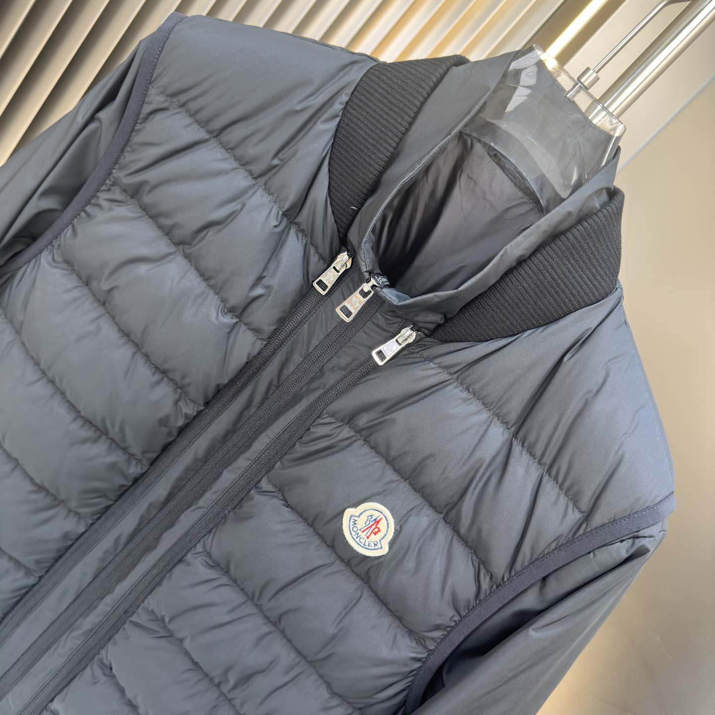 Moncler Black Verney 3-in-1 Short Jacket & Down Vest Set - EUR FASHION