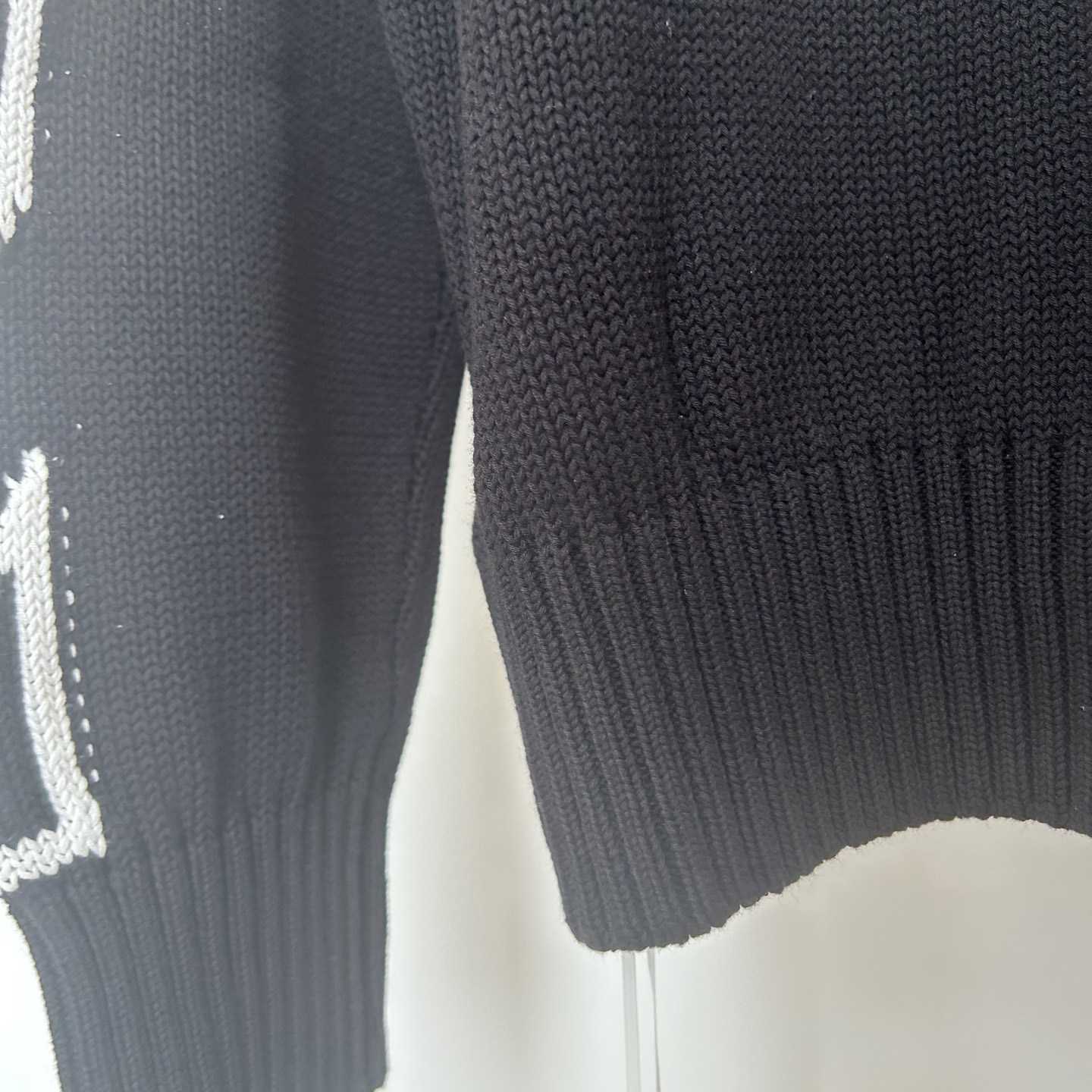 Off-White Diag Outline Knit Crewneck 'Black/White' - EUR FASHION