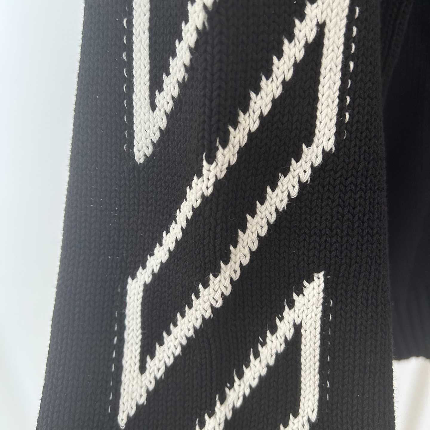 Off-White Diag Outline Knit Crewneck 'Black/White' - EUR FASHION