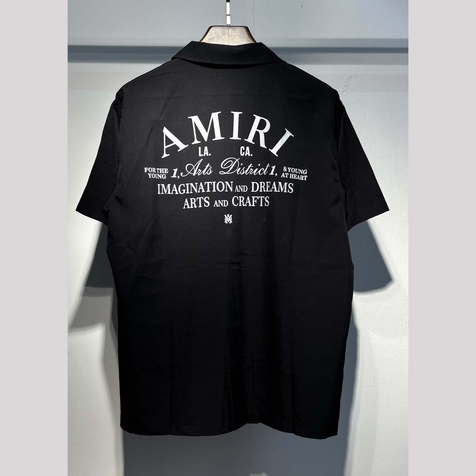 Amiri Logo-print Short-sleeve Silk Shirt - EUR FASHION