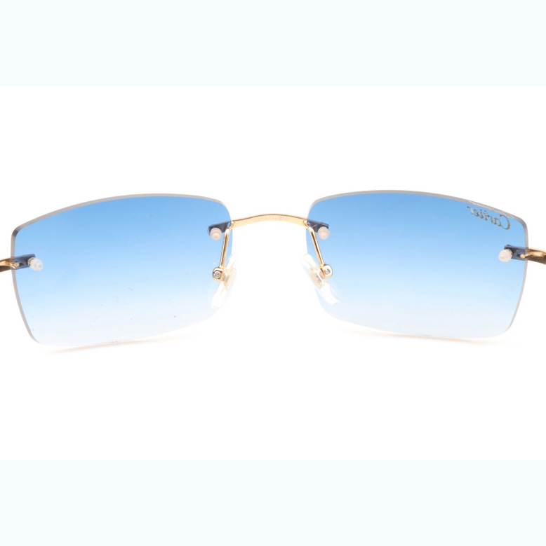 Cartier CT_3524012 Shell Mix Black Buffalo Sunglasses In Gold Gradient Blue - EUR FASHION