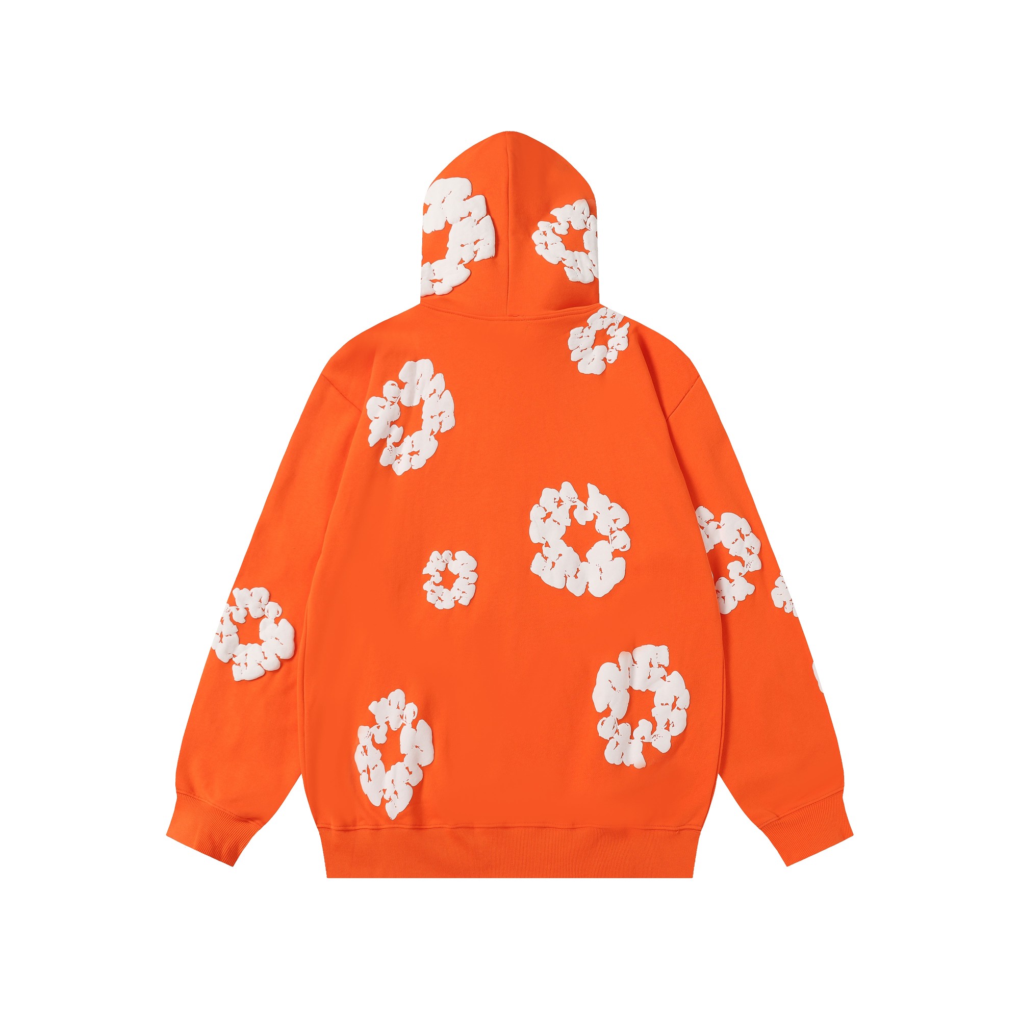 Denim Tears Cotton Wreath Zip Hoodie Orange - EUR FASHION