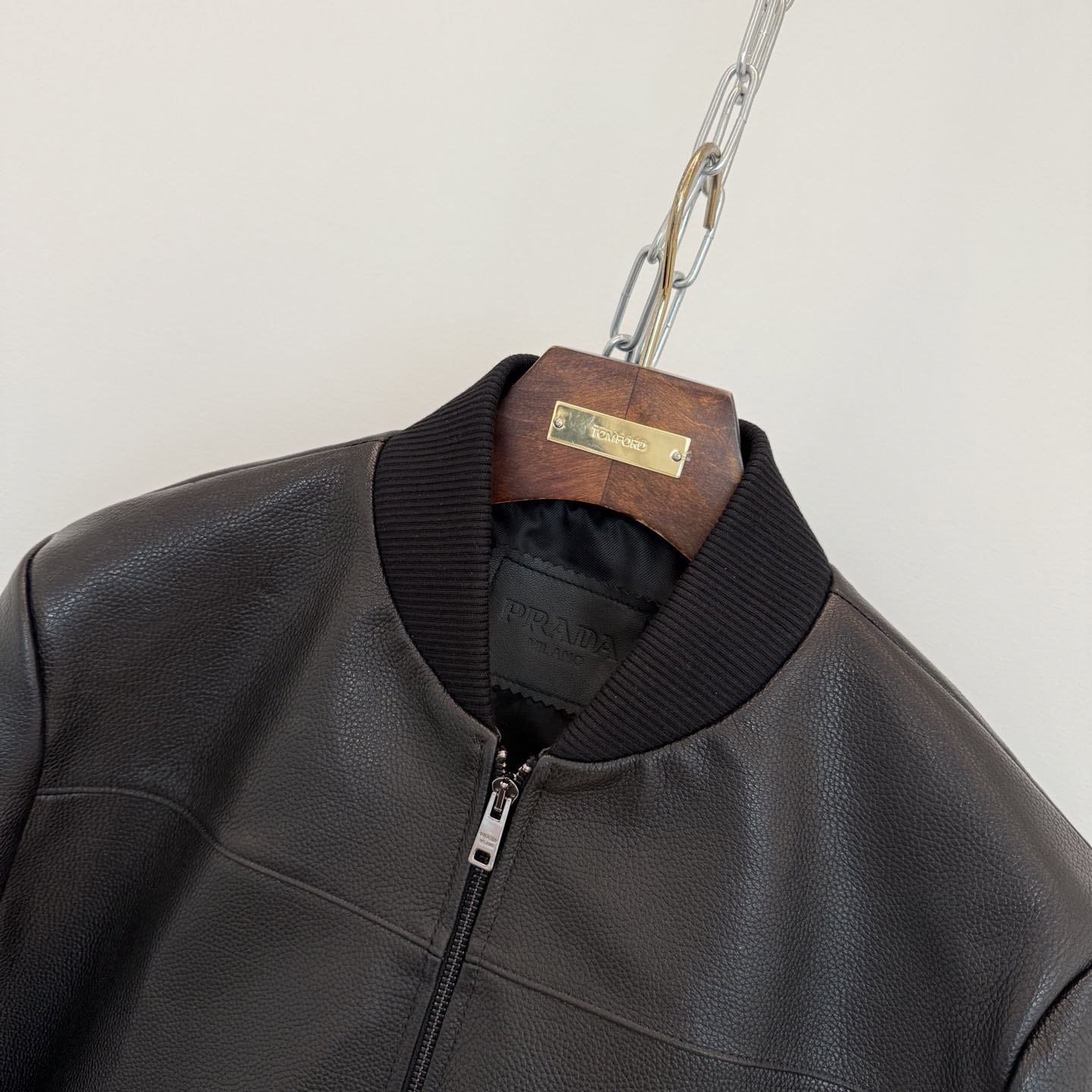 Prada Leather Bomber Jacket - EUR FASHION