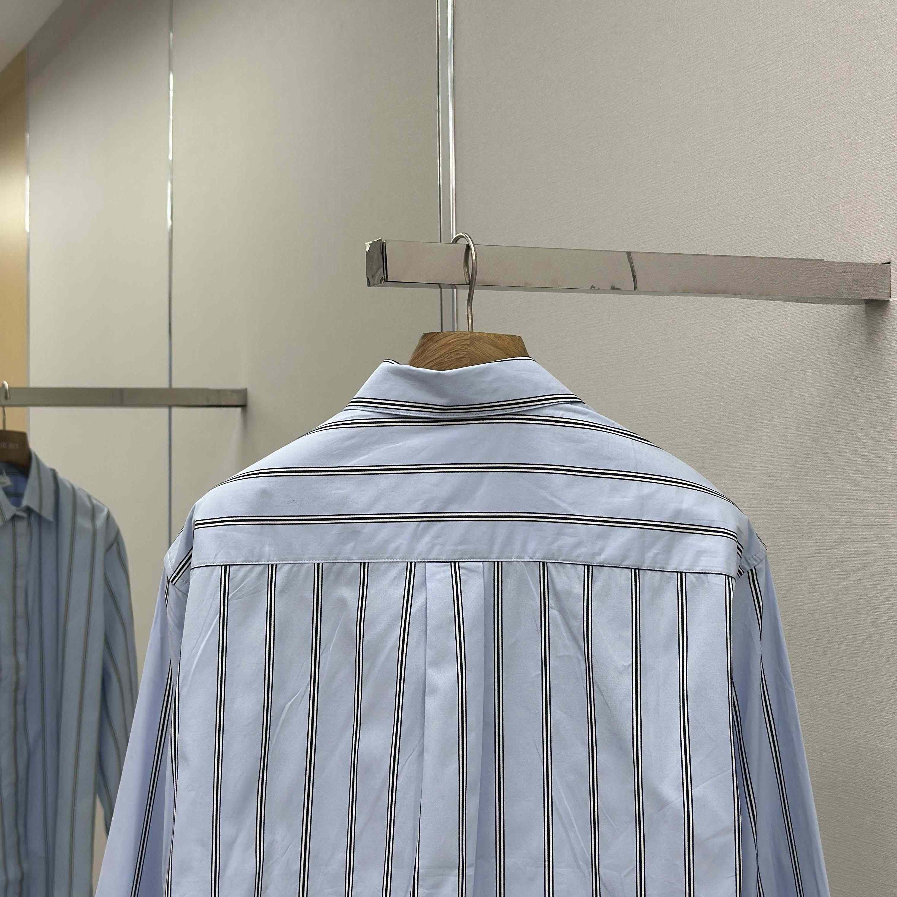 Dior Embroidery Shirt in Blue - EUR FASHION