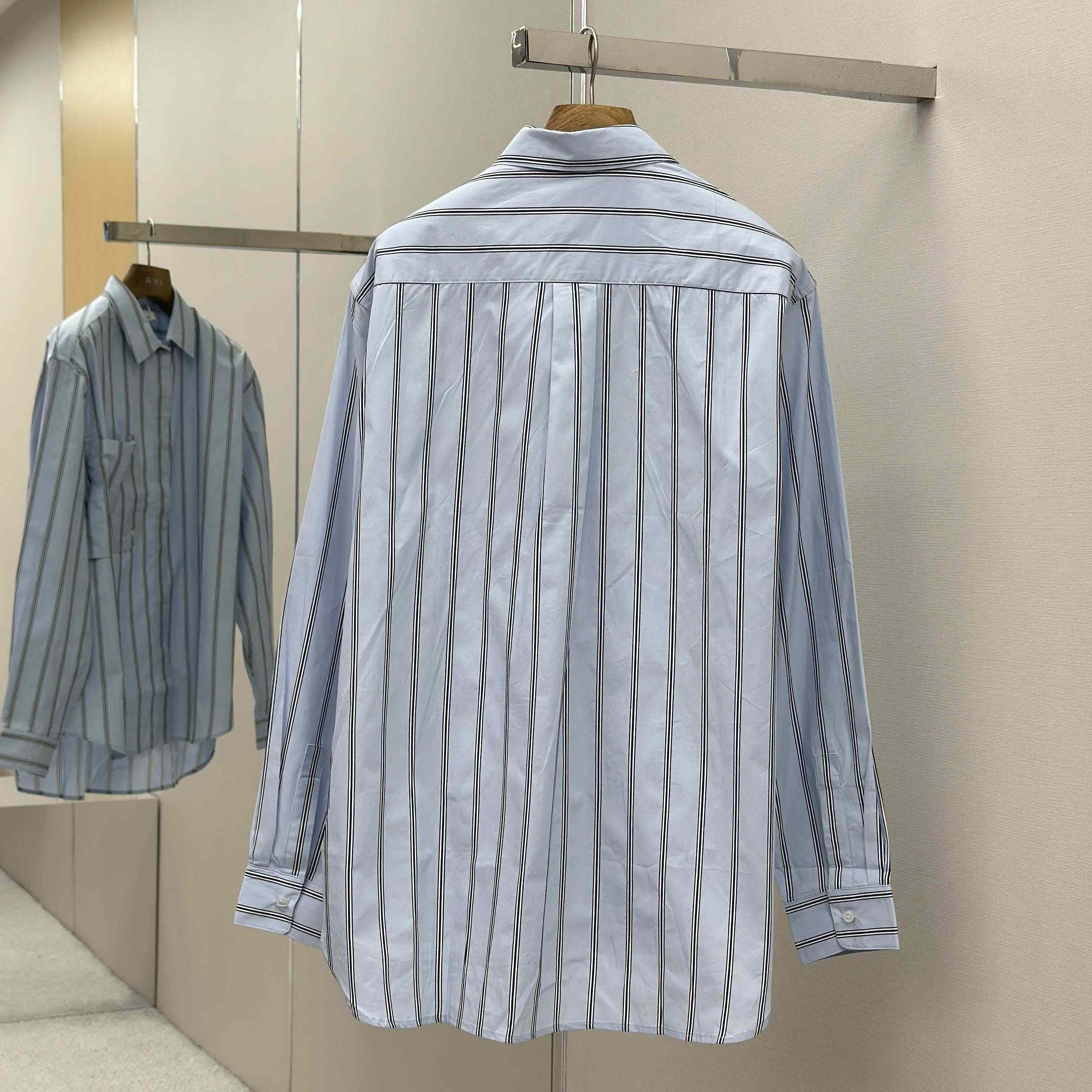 Dior Embroidery Shirt in Blue - EUR FASHION
