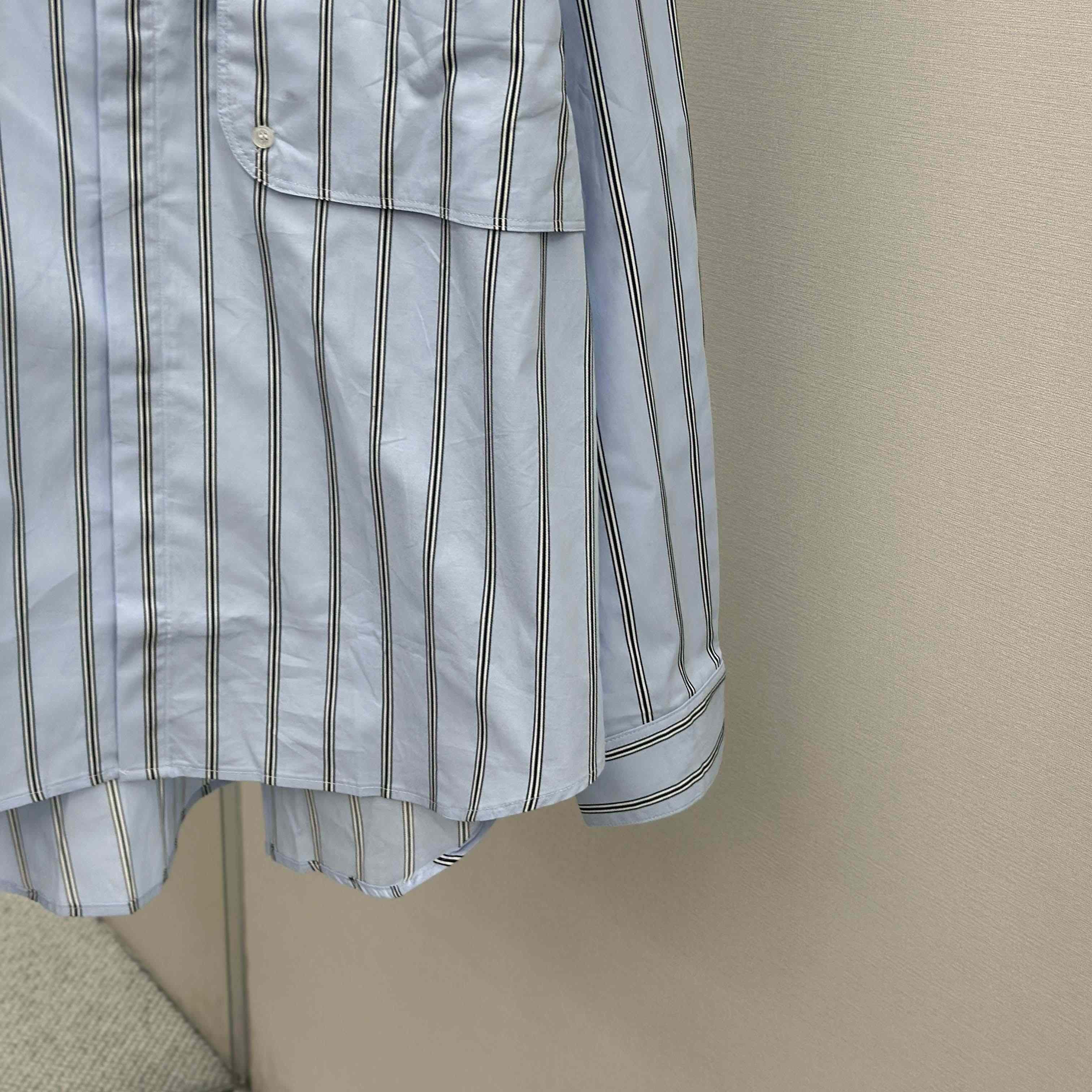 Dior Embroidery Shirt in Blue - EUR FASHION