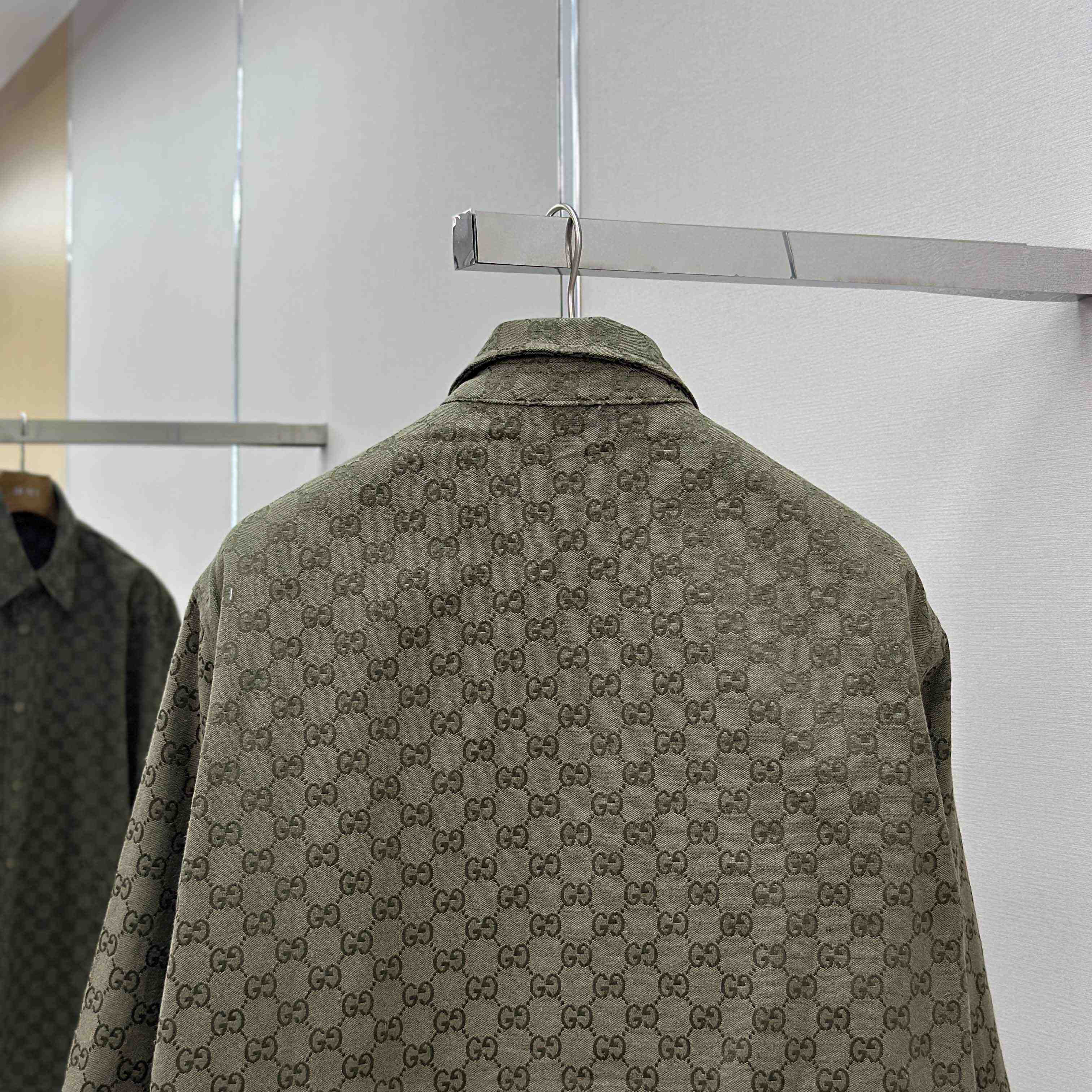 Gucci  Monogrammed Cotton-Blend Jacquard Shirt - EUR FASHION