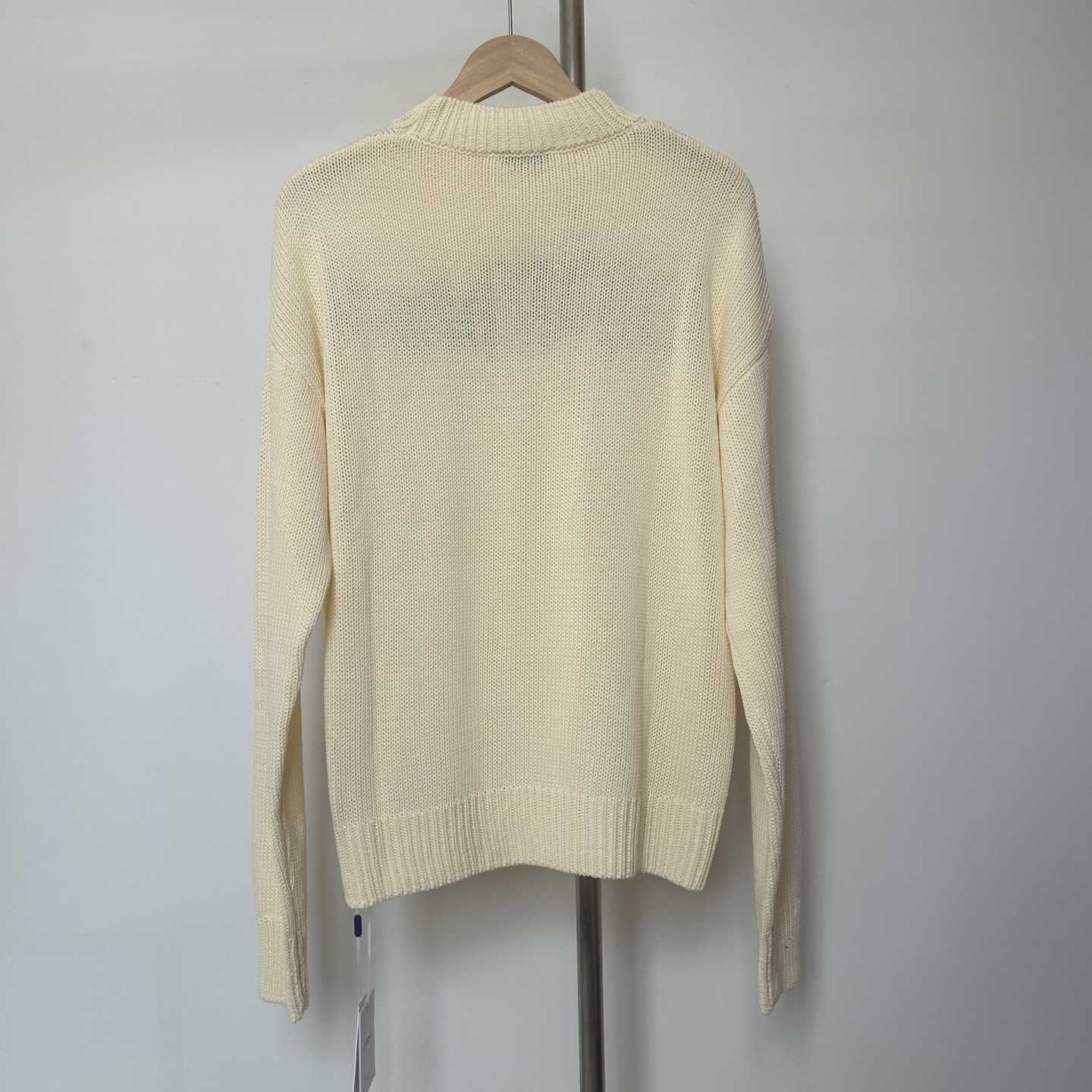 Off White Big Bookish Chunky Knit Crewn Creme Brul - EUR FASHION