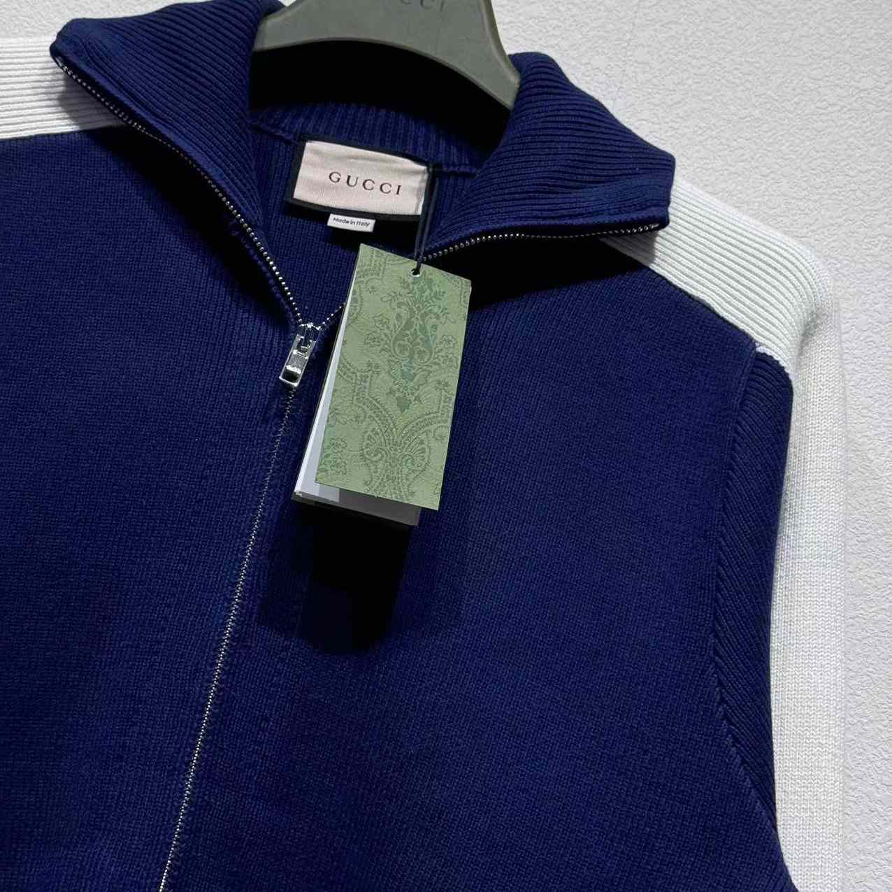 Gucci Cotton Knit Zip Bomber Jacket - EUR FASHION