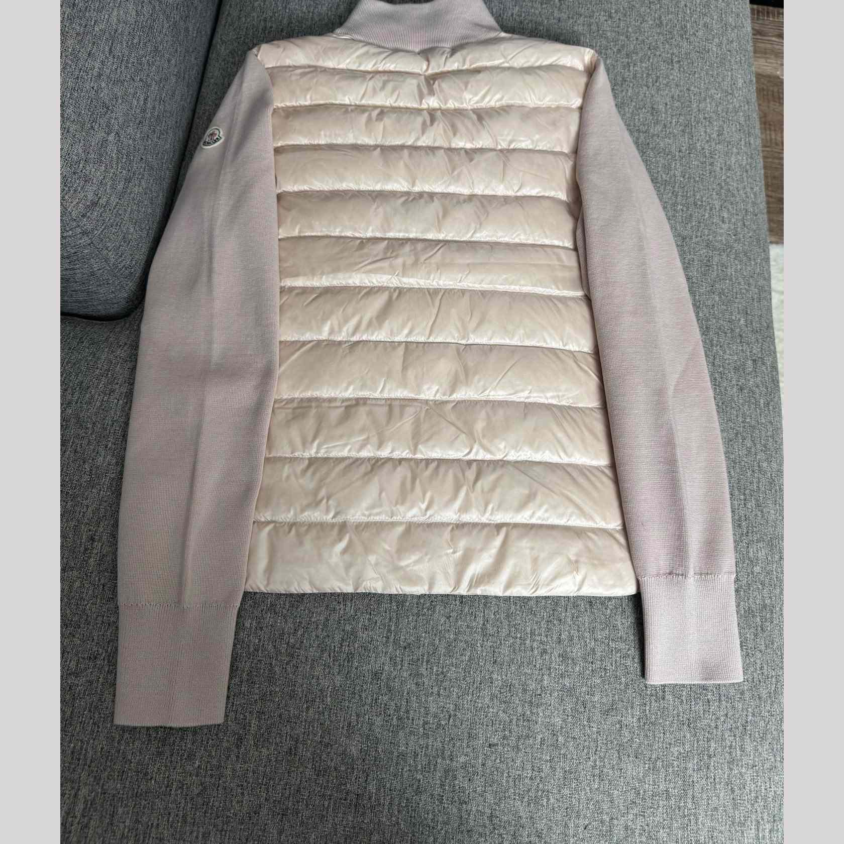 Moncler Padded Wool Zip-Up Cardigan In Pink    Z503 - EUR FASHION