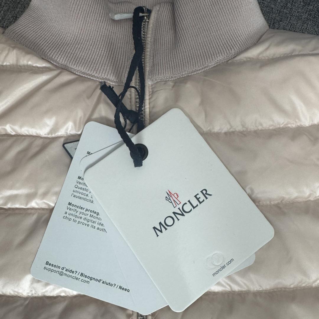 Moncler Padded Wool Zip-Up Cardigan In Pink    Z503 - EUR FASHION