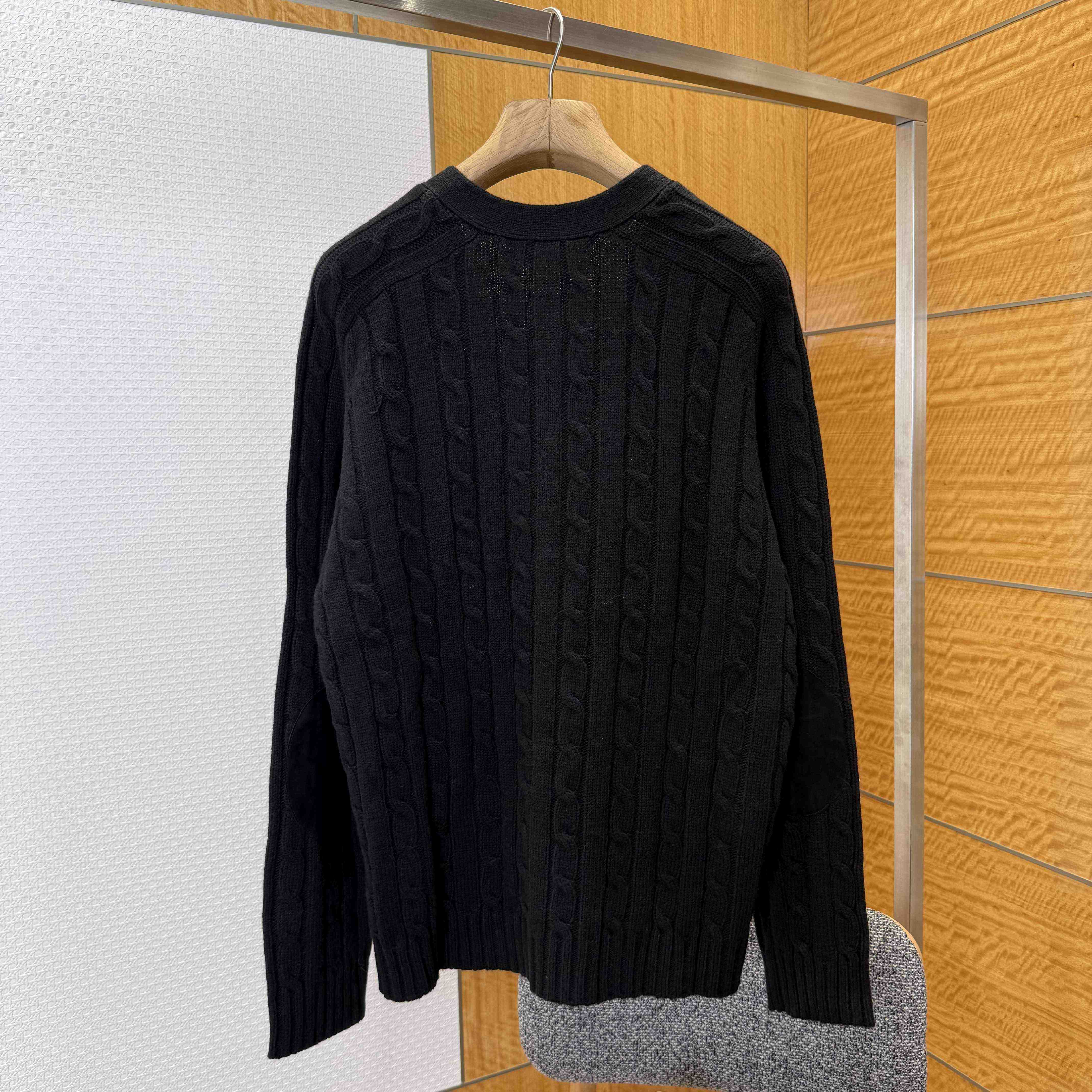 Celine Triomphe Cardigan In Cable-Knit Cashmere - EUR FASHION