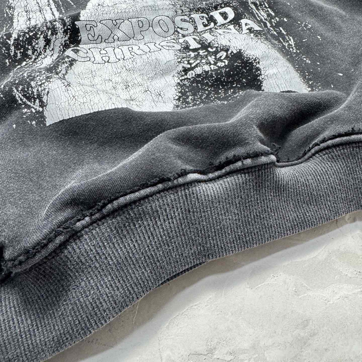 Enfants Riches Déprimés Exposed Christina Hoodie 'Sun Faded Black' - EUR FASHION