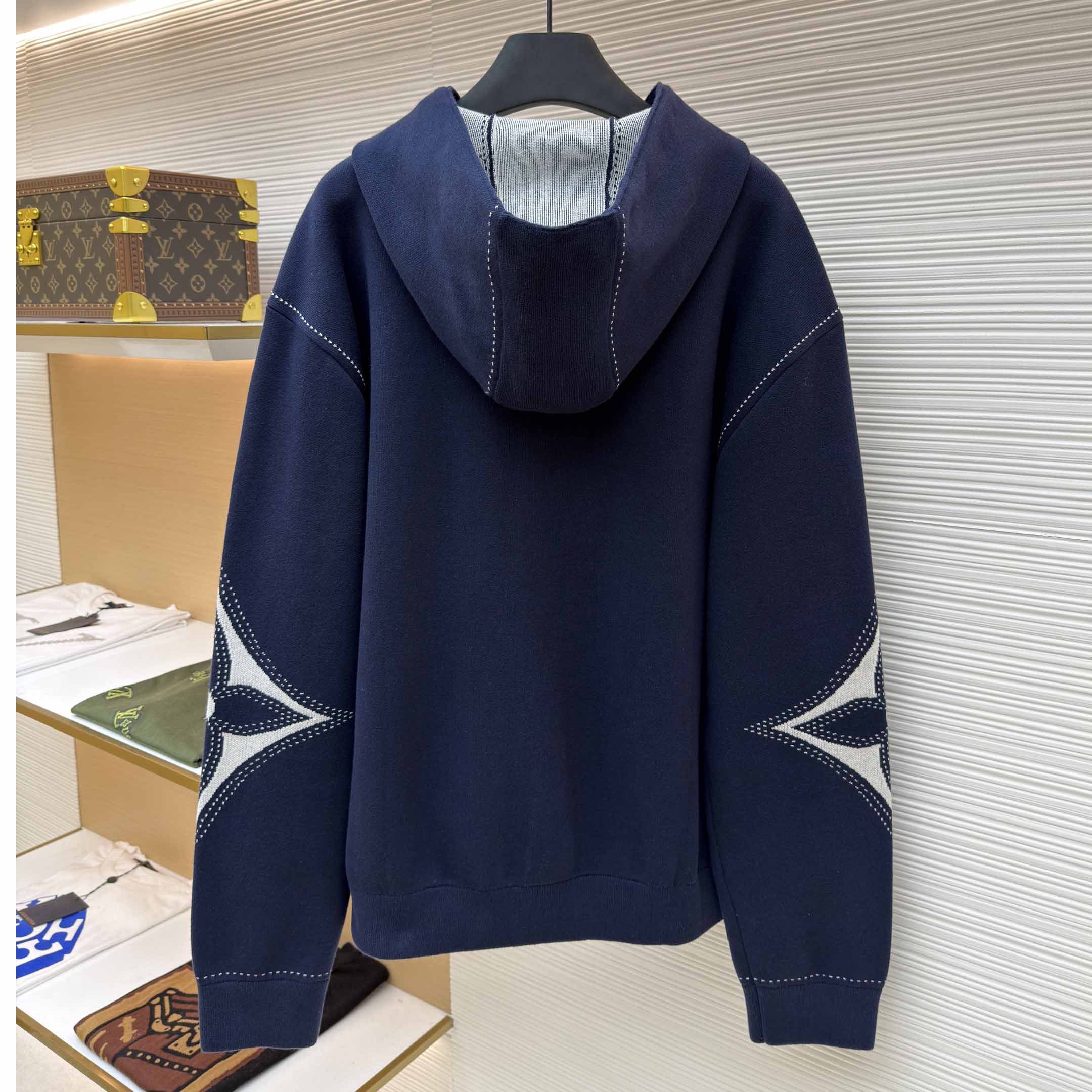 Louis Vuitton Graphic Intarsia Zipped Cotton Hoodie  - EUR FASHION