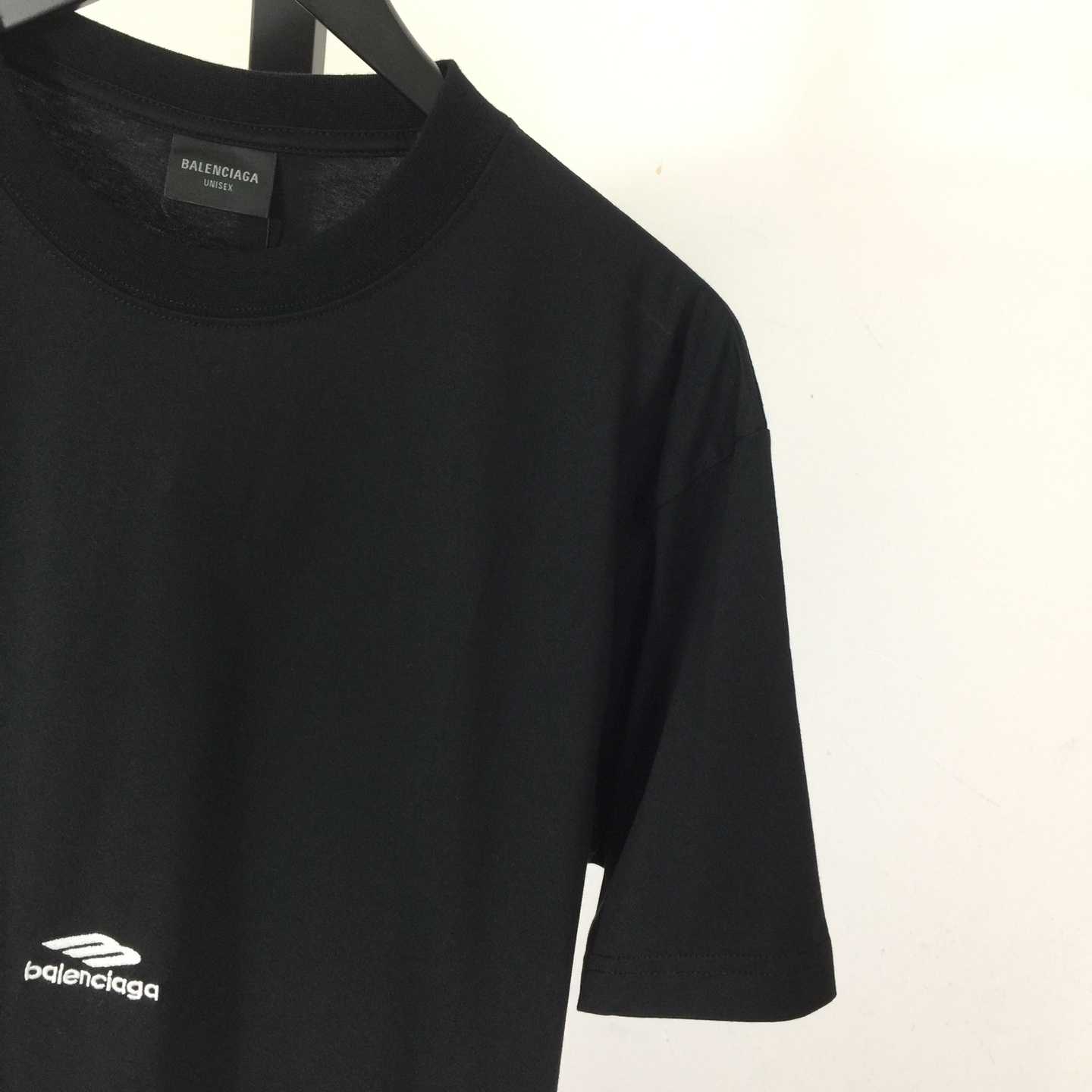 Balenciaga 3B Sports Icon T-Shirt In Washed Black Dry Fleece - EUR FASHION