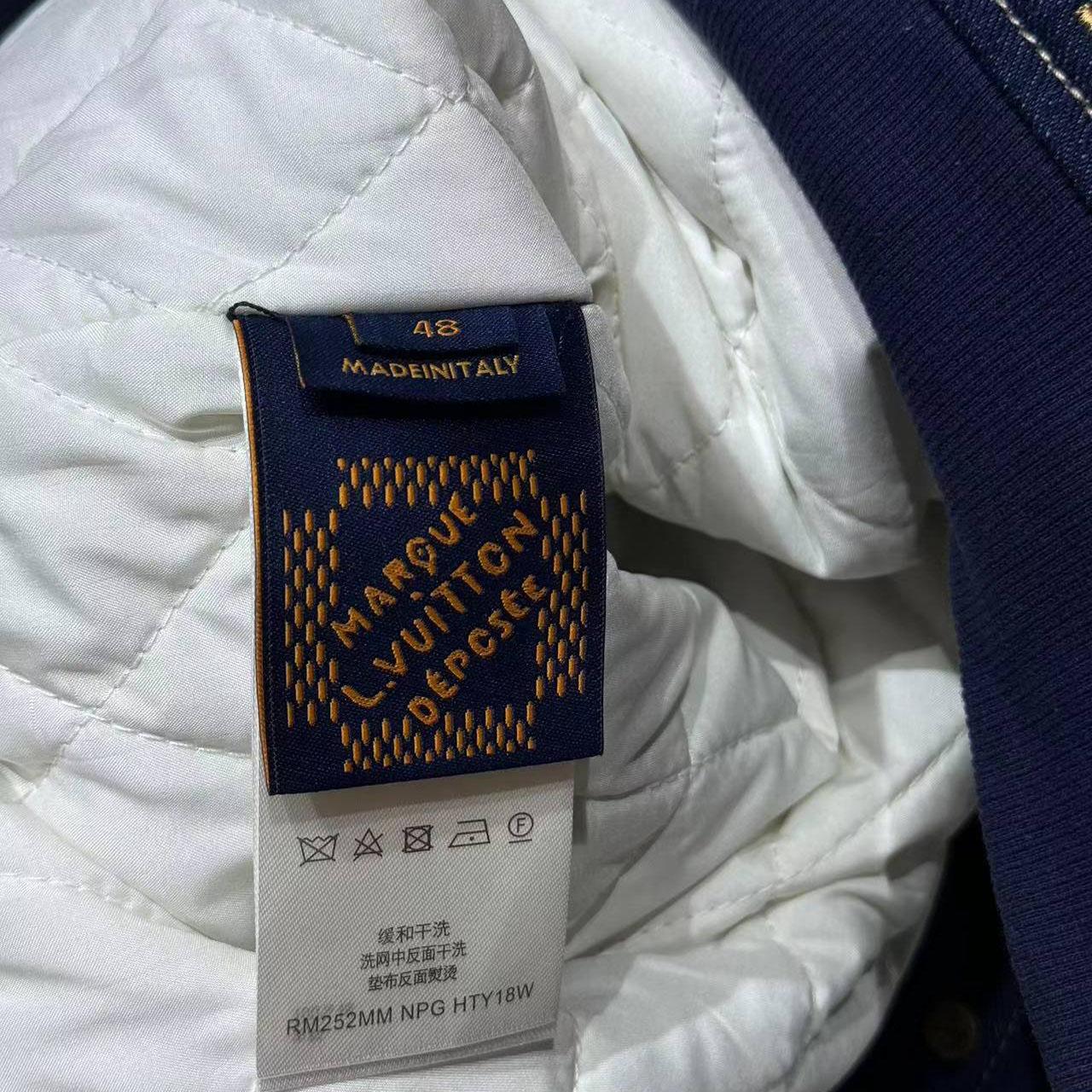 Louis Vuitton Upcycled Denim Varsity Jacket    - EUR FASHION