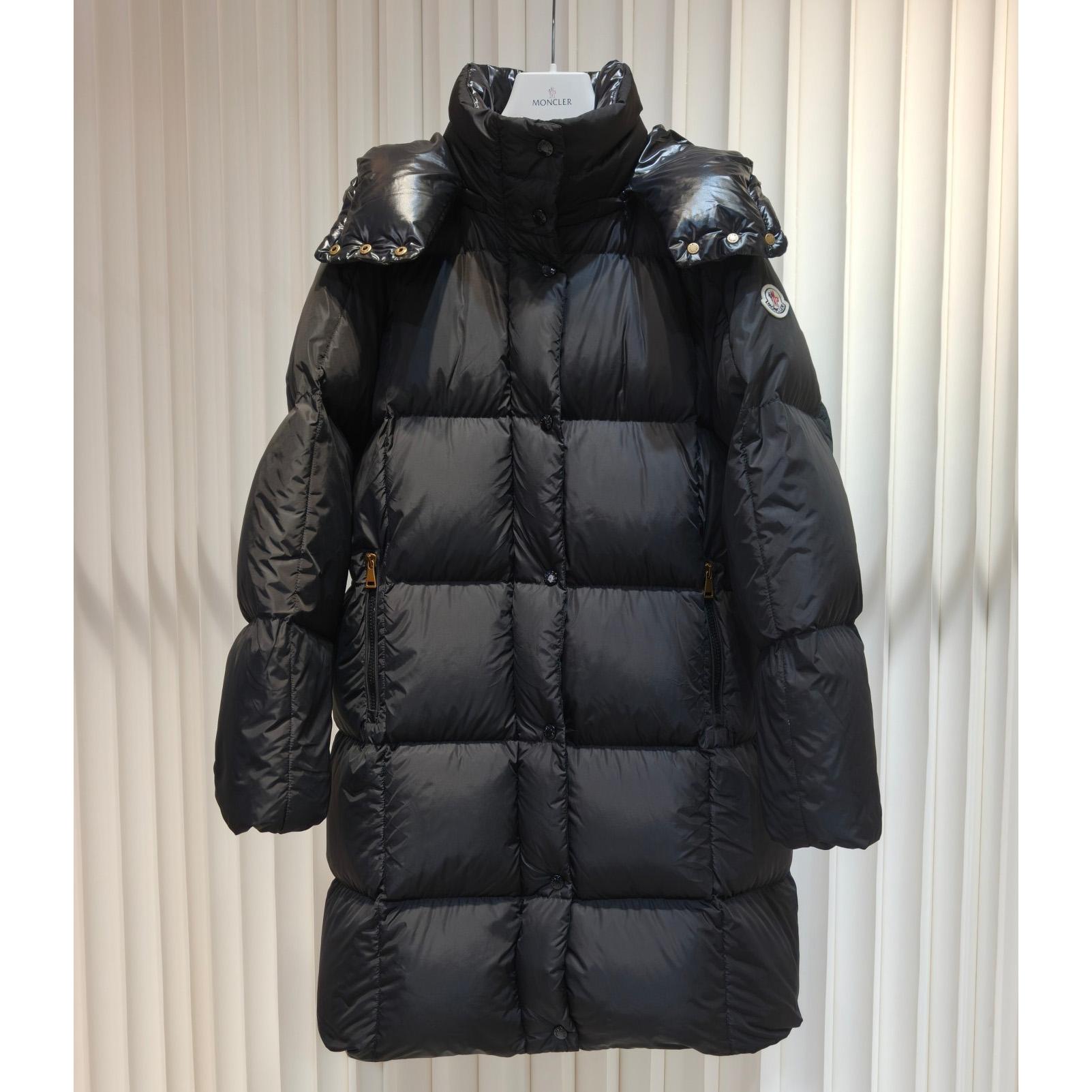 Moncler Litte Square-Quilted Hooded Long Down Jacket - EUR FASHION