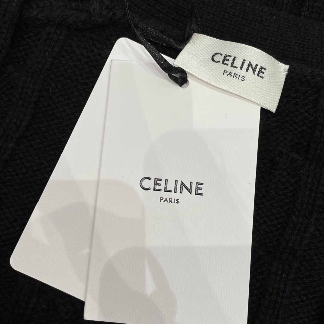 Celine Hooded Sweater In Monochromic Wool - EUR FASHION