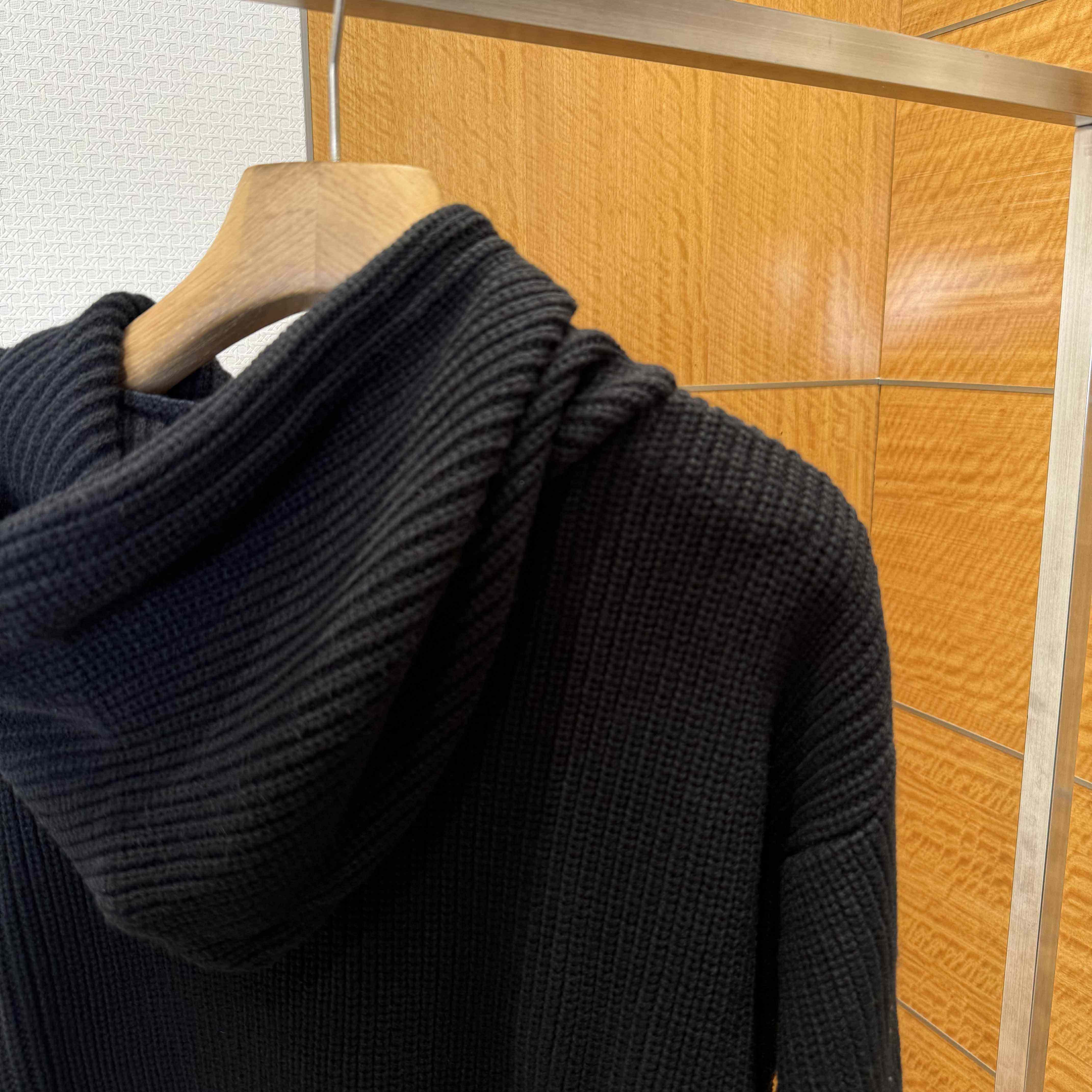 Celine Hooded Sweater In Monochromic Wool - EUR FASHION