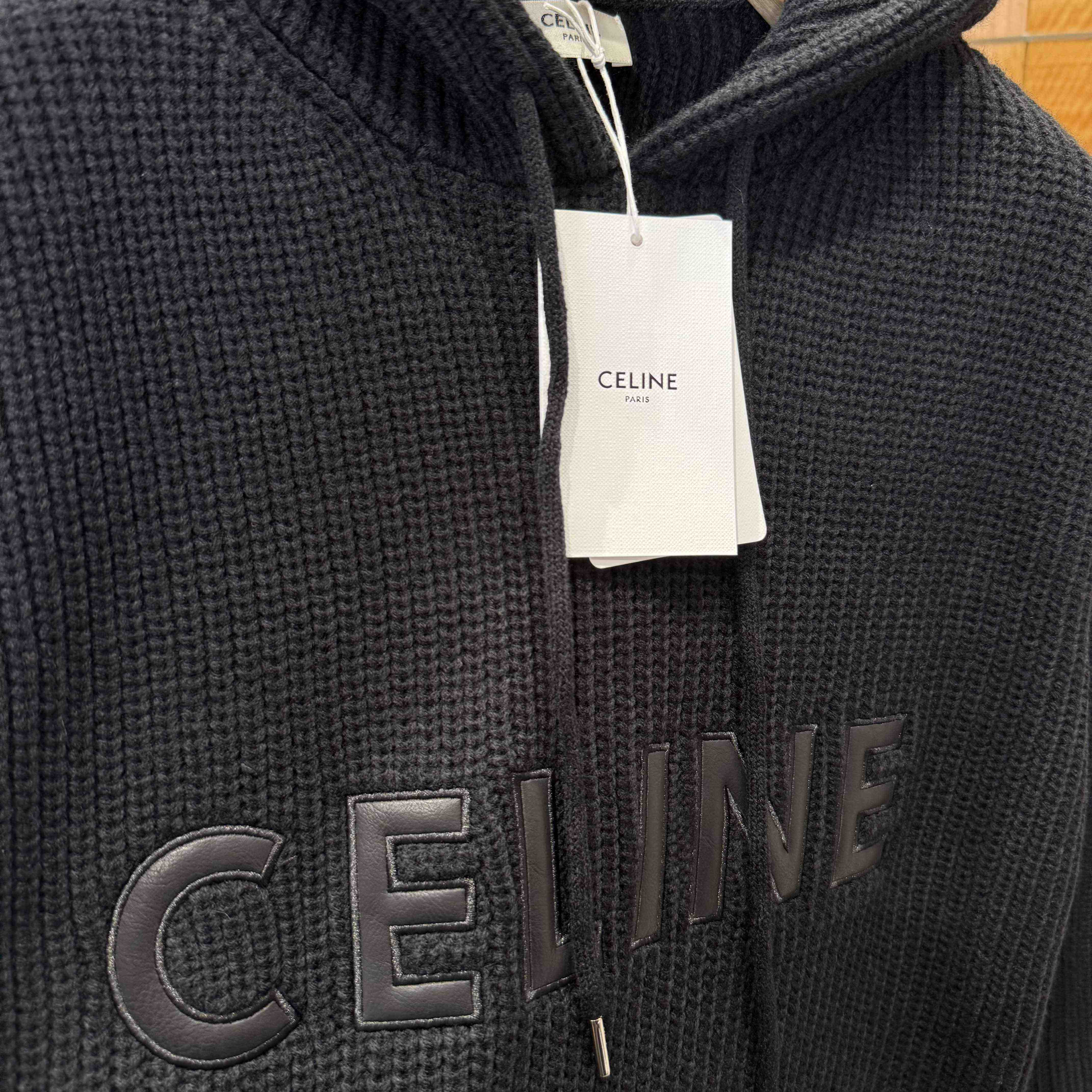 Celine Hooded Sweater In Monochromic Wool - EUR FASHION