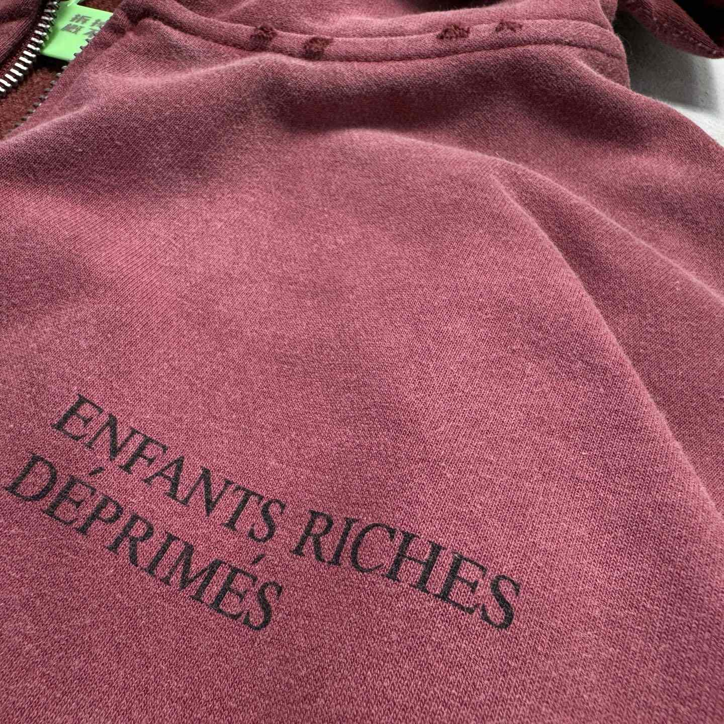 Enfants Riches Déprimés Cotton Jersey Zip-Up Hoodie - EUR FASHION