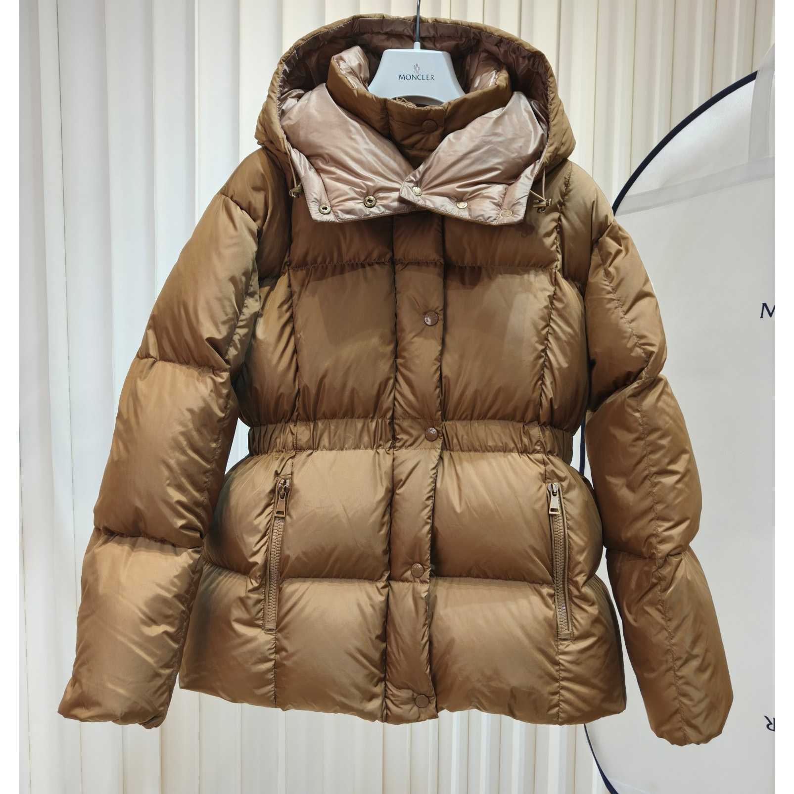 Moncler Agneux Square-Quilted Hooded Short Down Jacket - EUR FASHION