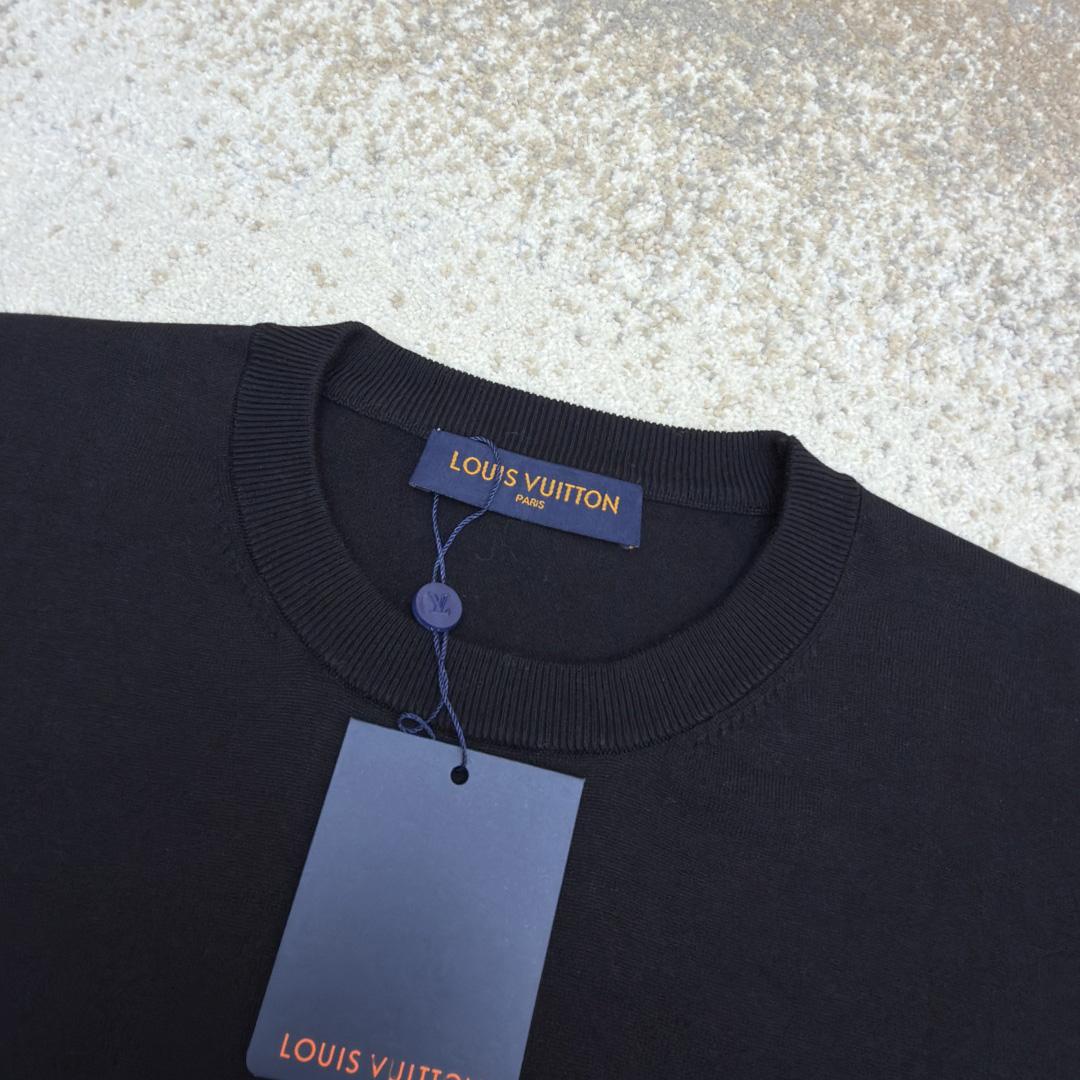 Louis Vuitton Short-Sleeved Intarsia Crewneck   1AJBUZ - EUR FASHION