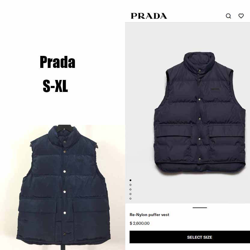 Prada Re-Nylon Puffer Vest - EUR FASHION