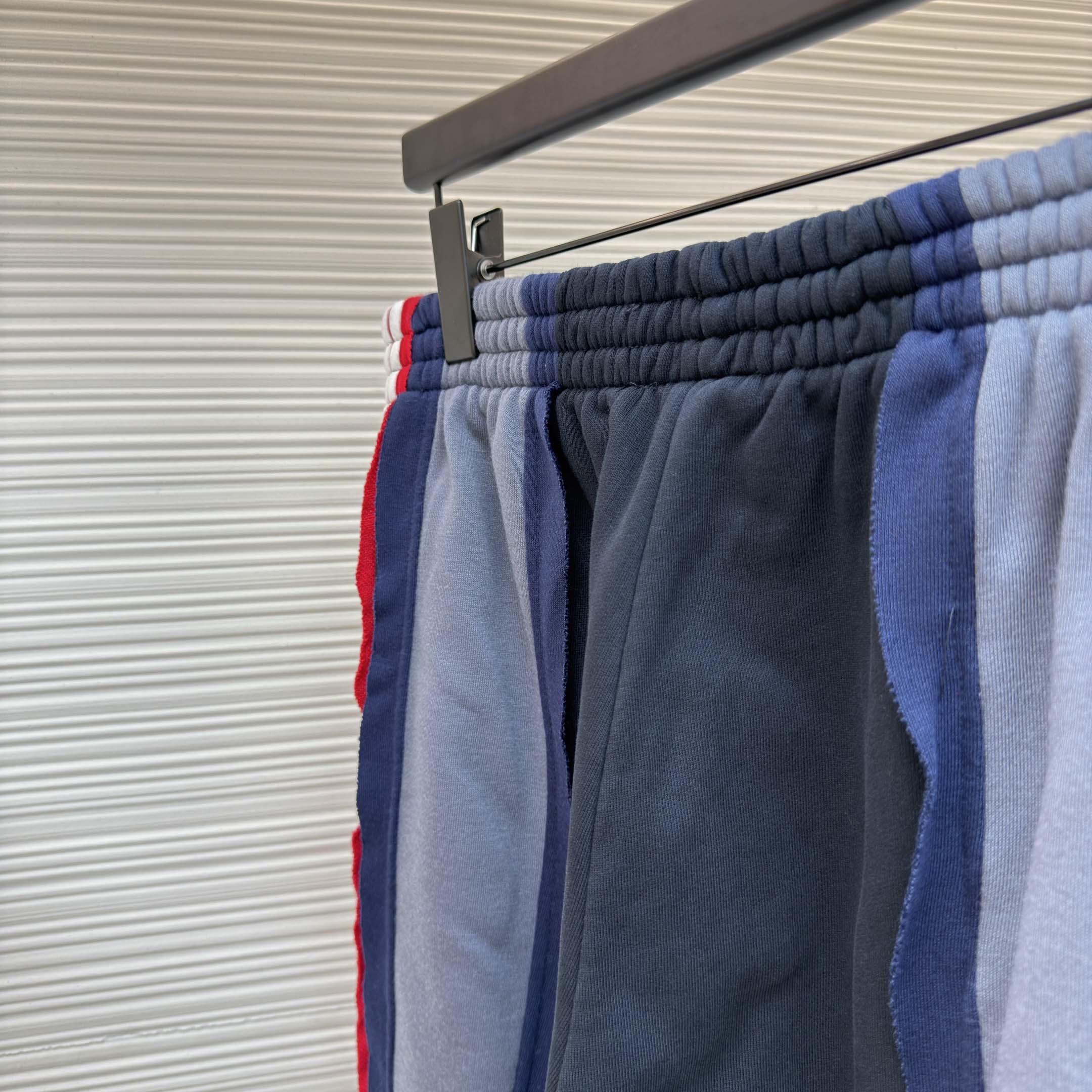 Balenciaga Cut-Up Oversized Sweatpants In Faded Black And White Dry Fleece - EUR FASHION