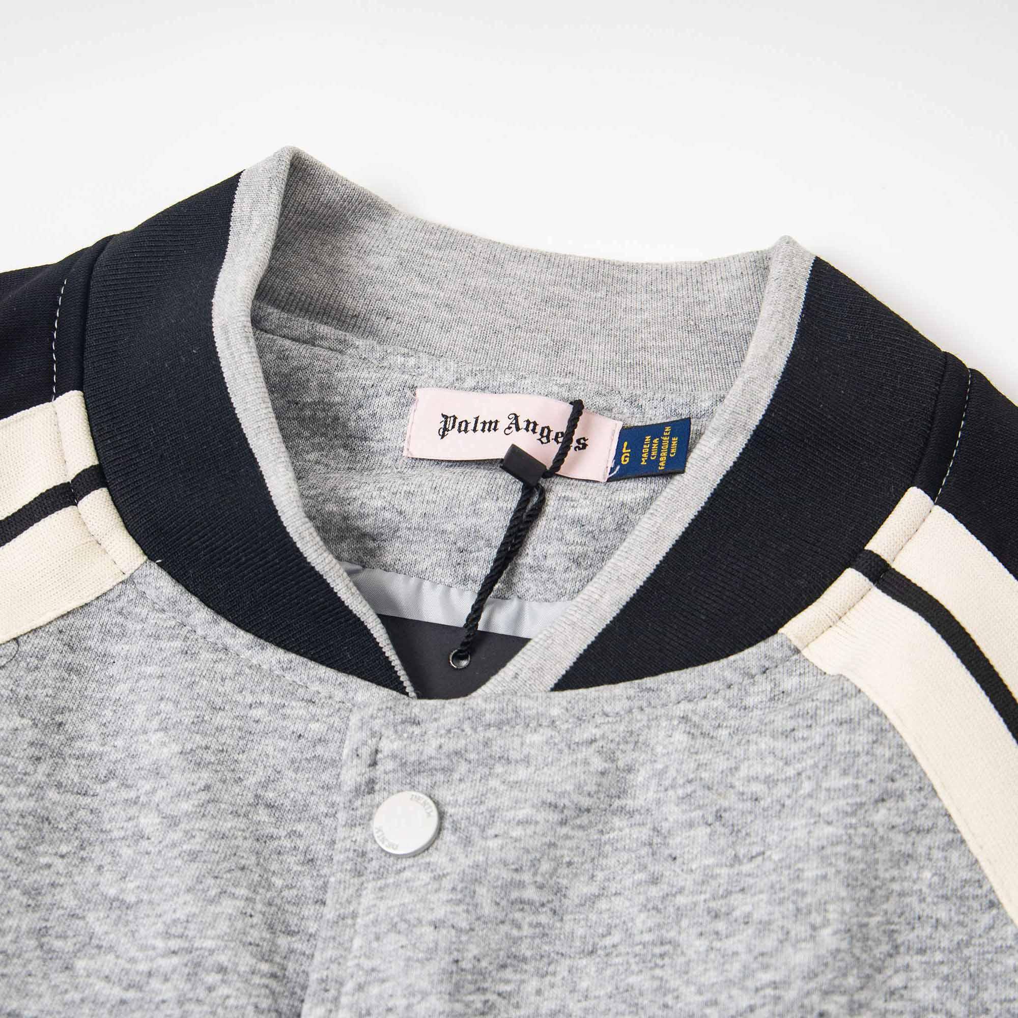 Palm Angels Curved Logo Track Varsity Jacket - EUR FASHION