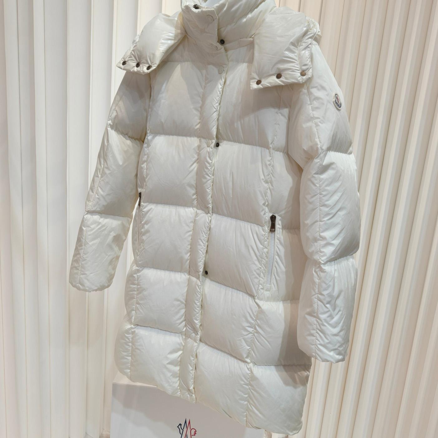 Moncler Litte Square-Quilted Hooded Long Down Jacket - EUR FASHION