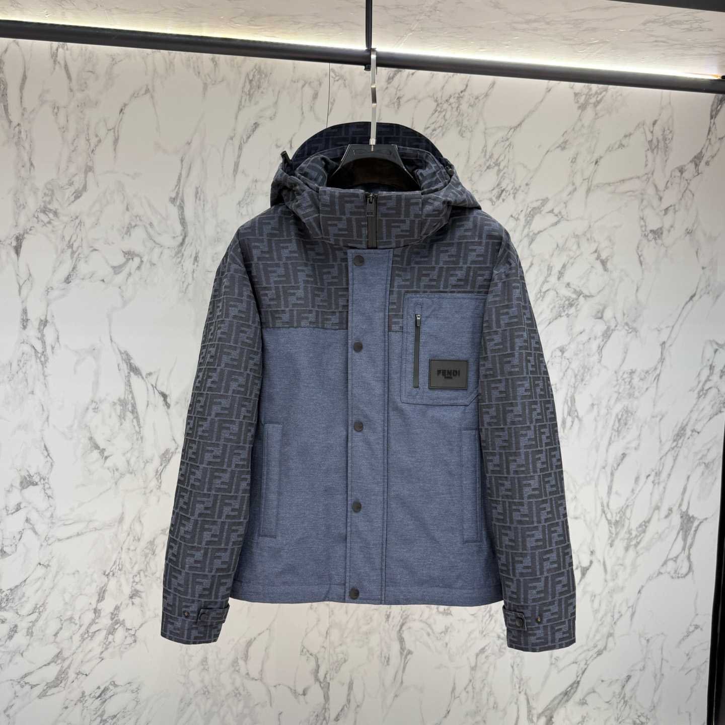 Fendi 'FF Denim Tech' Padded Jacket - EUR FASHION