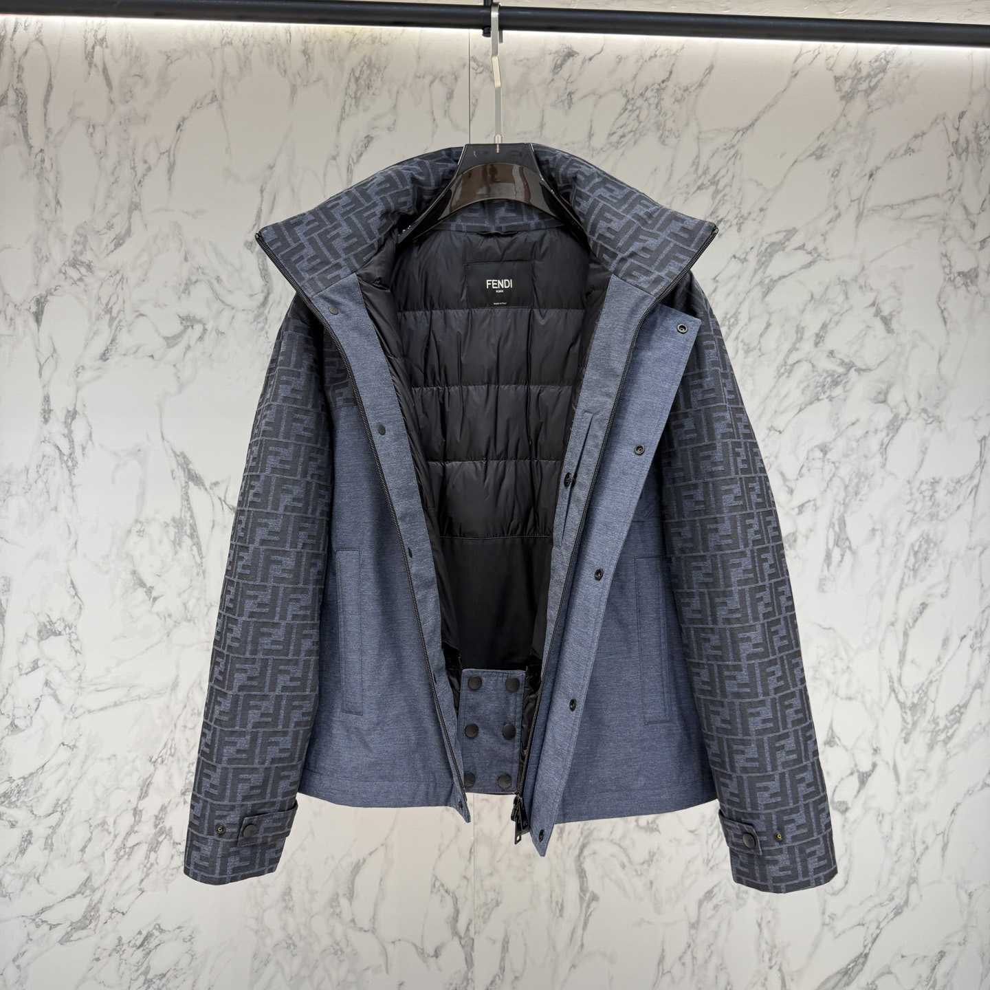Fendi 'FF Denim Tech' Padded Jacket - EUR FASHION