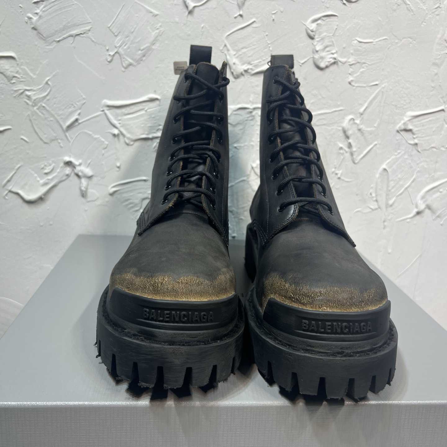 Balenciaga Strike Boot 'Worn-Out - Black Brown' - EUR FASHION